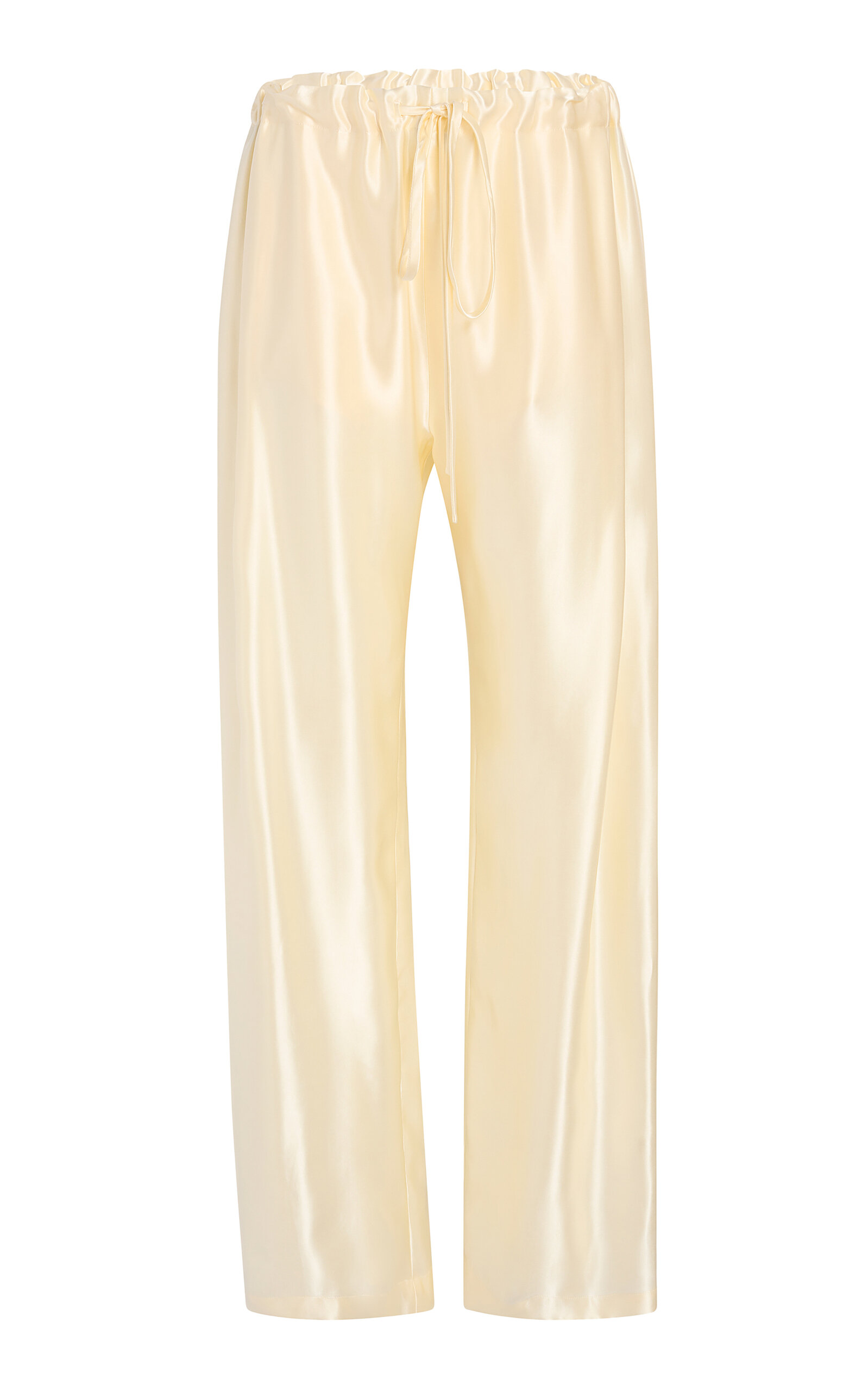Khaite Rohen Drawstring Pants In Yellow