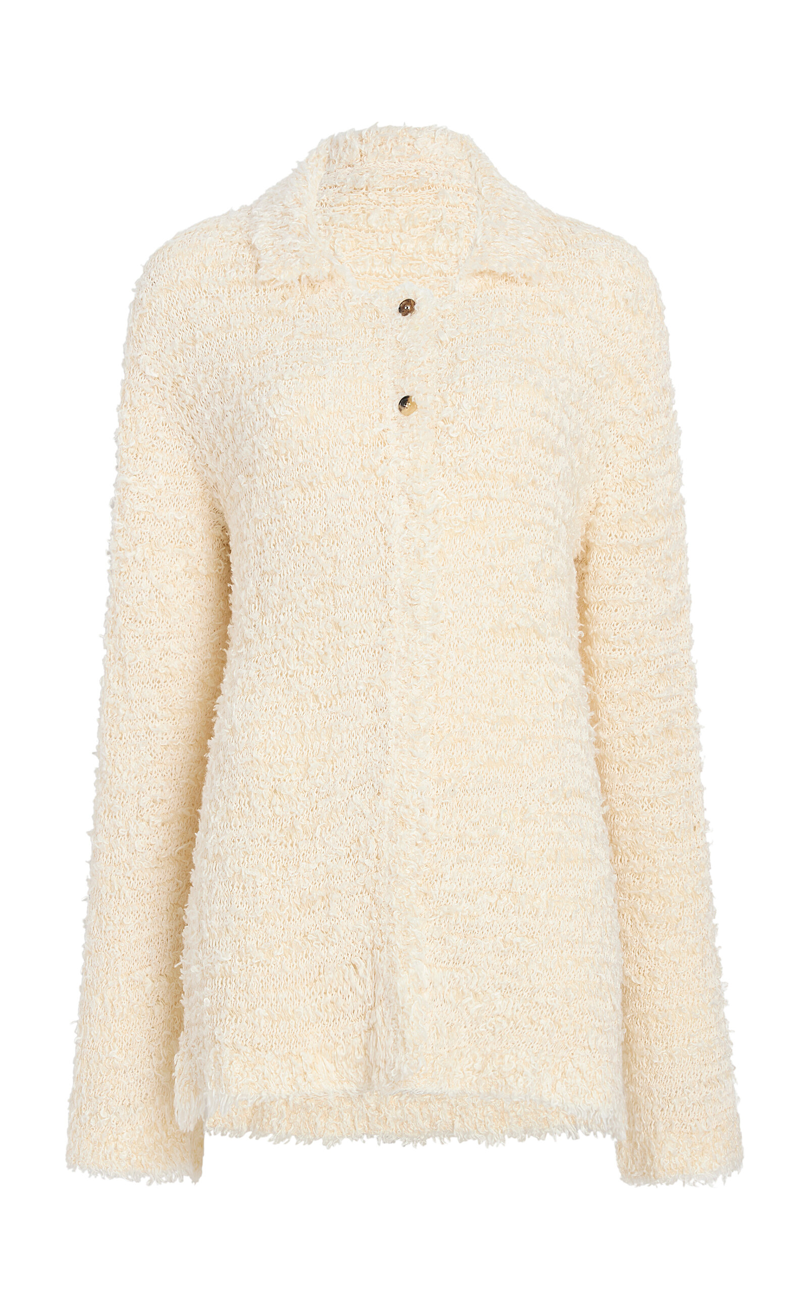 Khaite Jannae Cotton-Silk Top - Ivory - XL