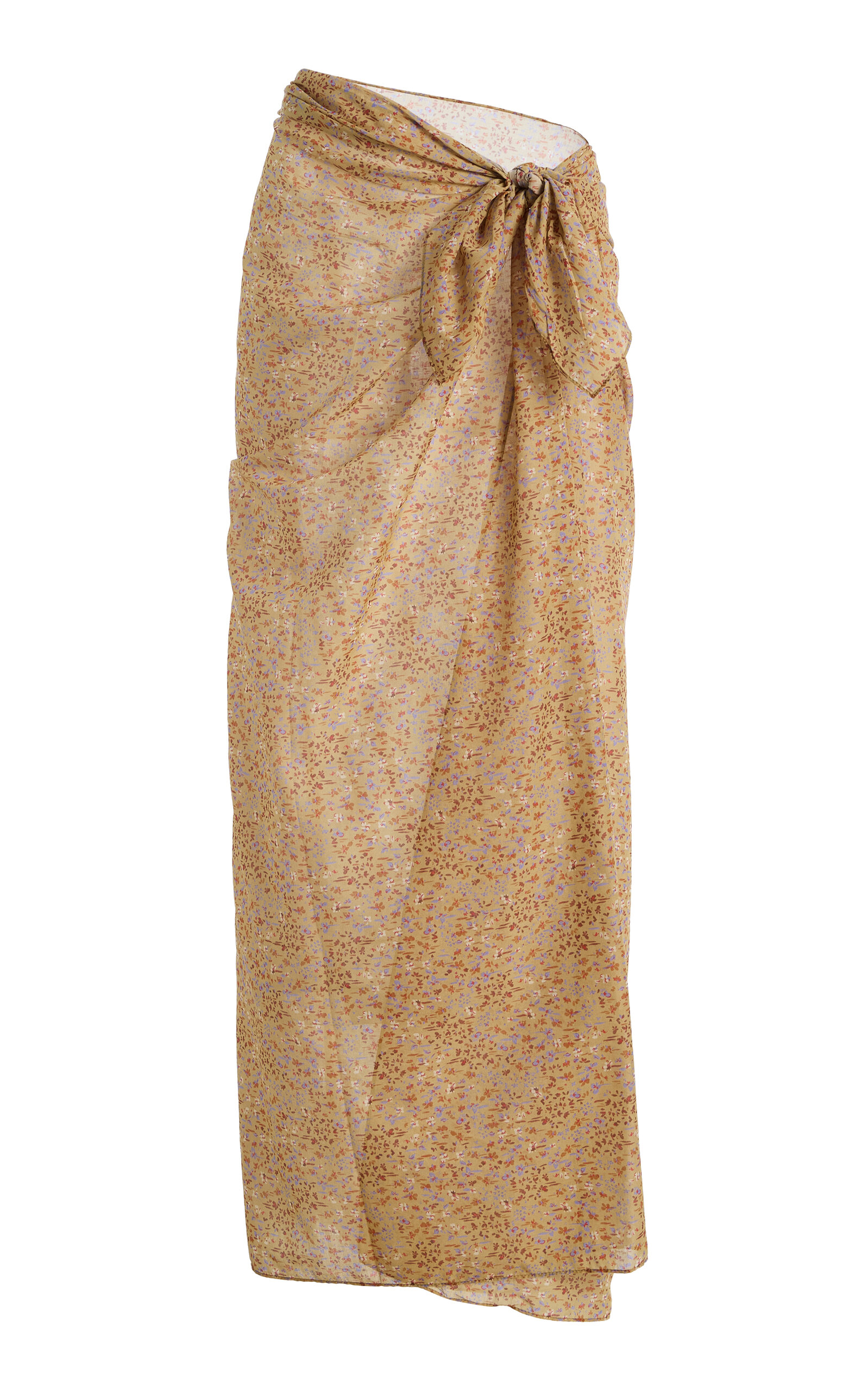 Soleil Soleil Square Pareo In Brown