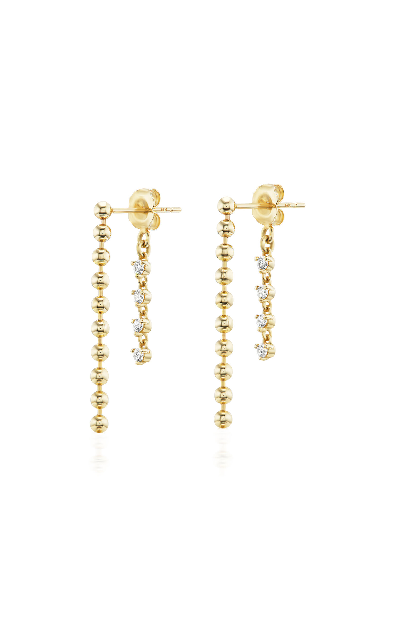 Vice Versa 14kt Yellow Gold Mini Gemini Drops In Gold