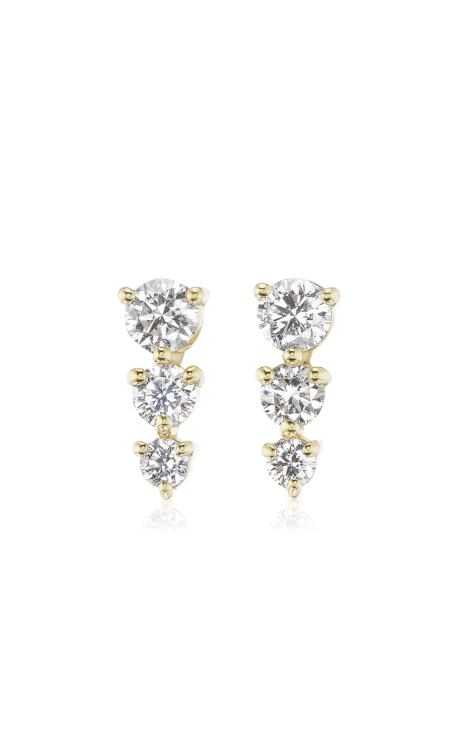 Vice Versa 14kt Yellow Gold Kin Studs In Gold