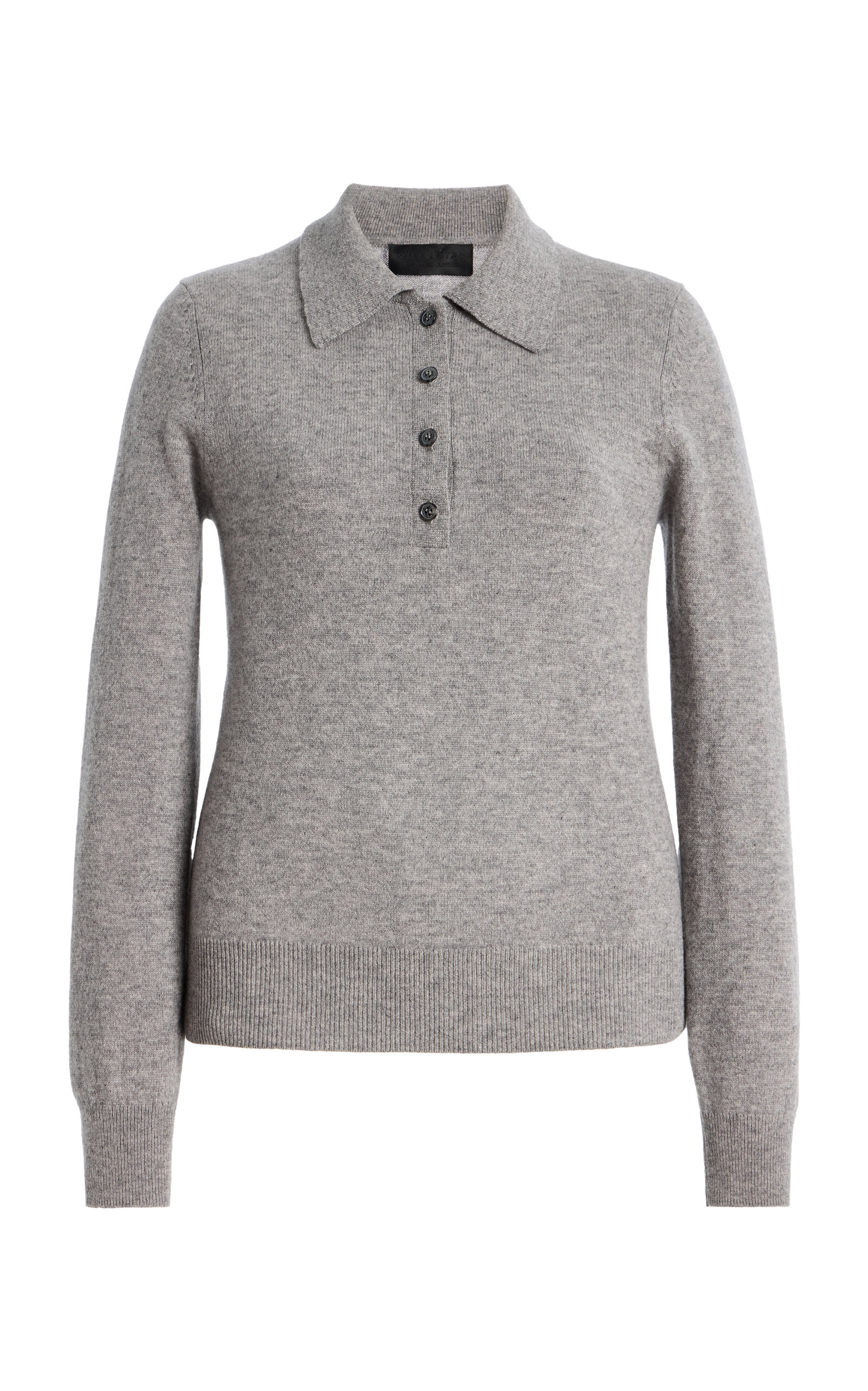 NILI LOTAN Prescott Cashmere Polo Sweater