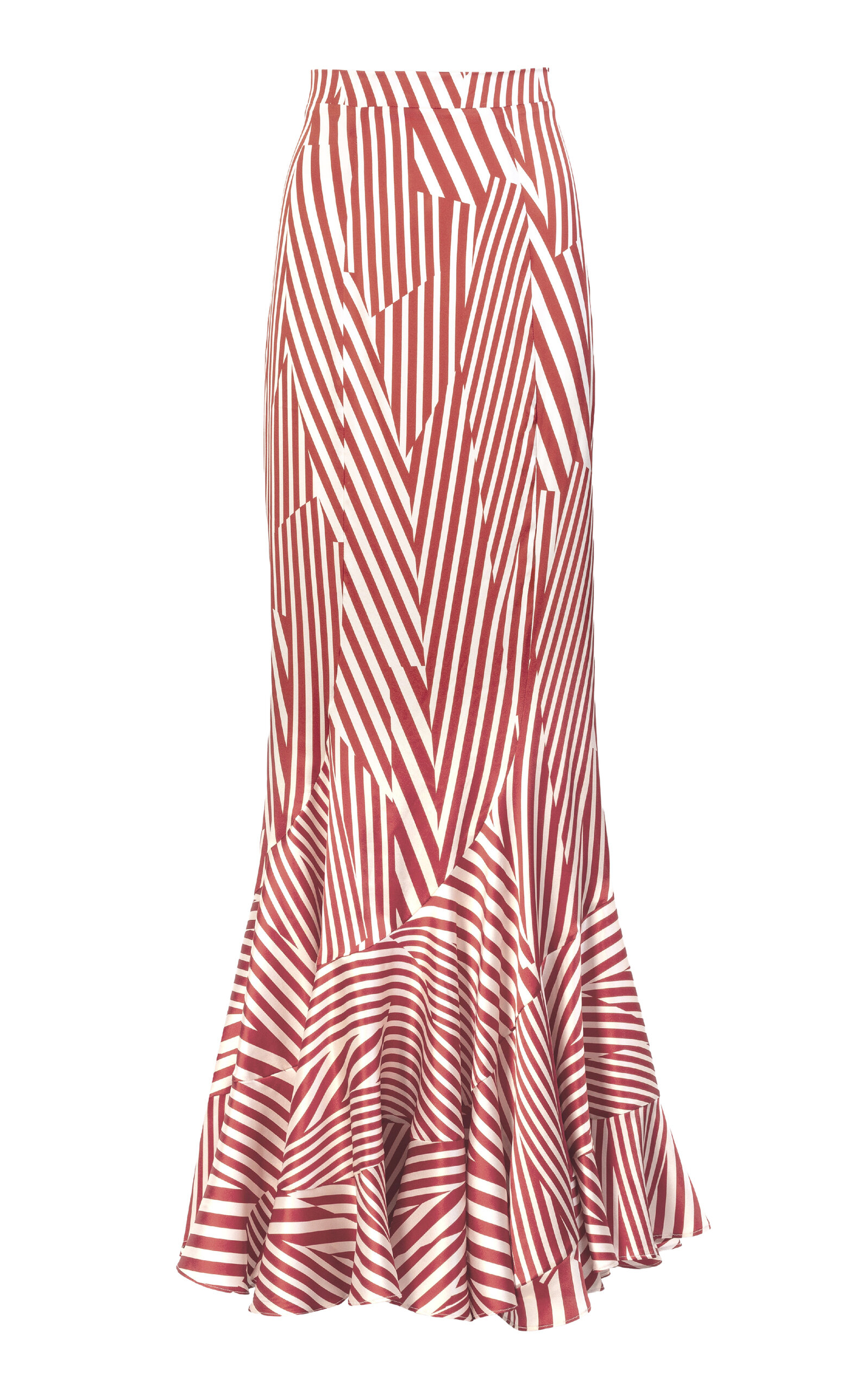 Silvia Tcherassi Florina Stretch-Silk Maxi Skirt - Stripe - XS