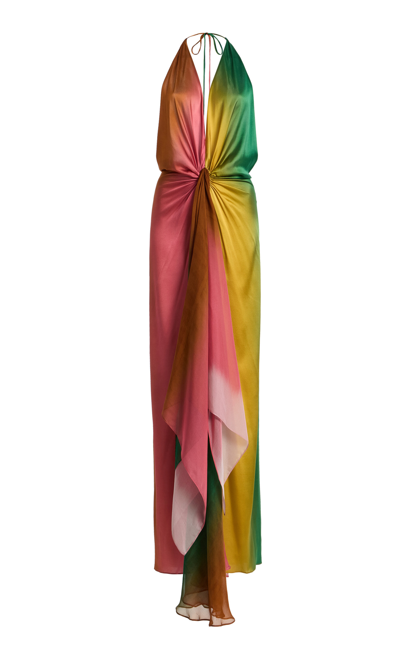 Silvia Tcherassi Dixon Stretch-Silk Maxi Halter Dress - Women's Clothing
