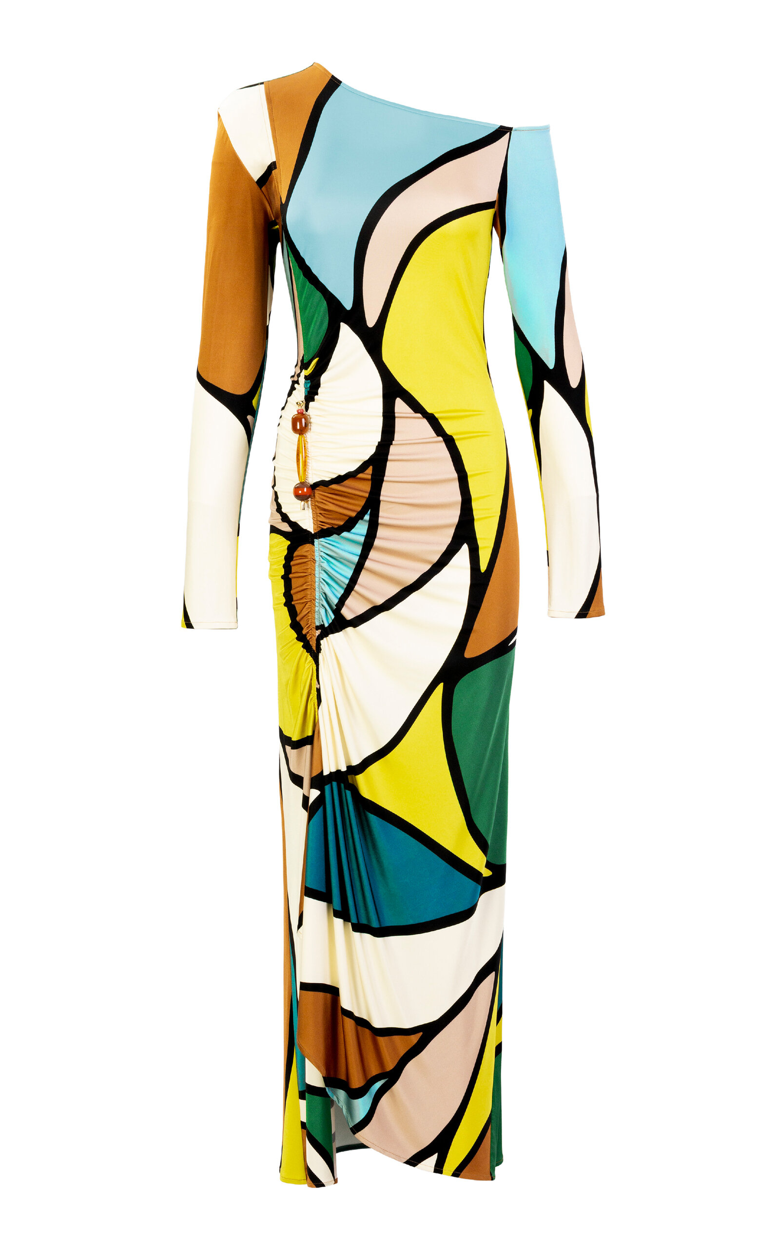 Silvia Tcherassi Ilania Ruched Jersey Midi Dress - Multi - XS