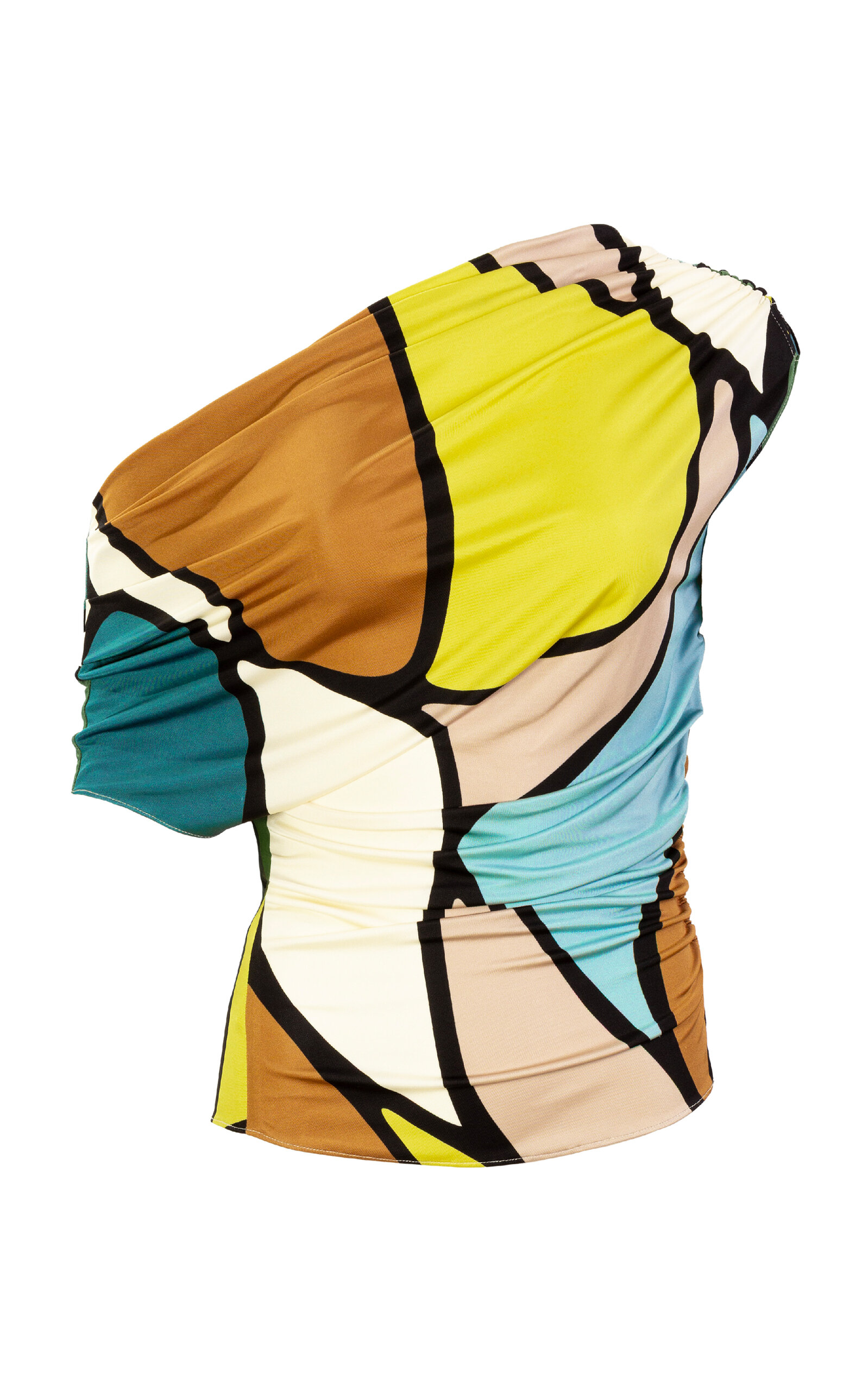 Silvia Tcherassi Indiana Draped Jersey Off-The-Shoulder Top - Multi