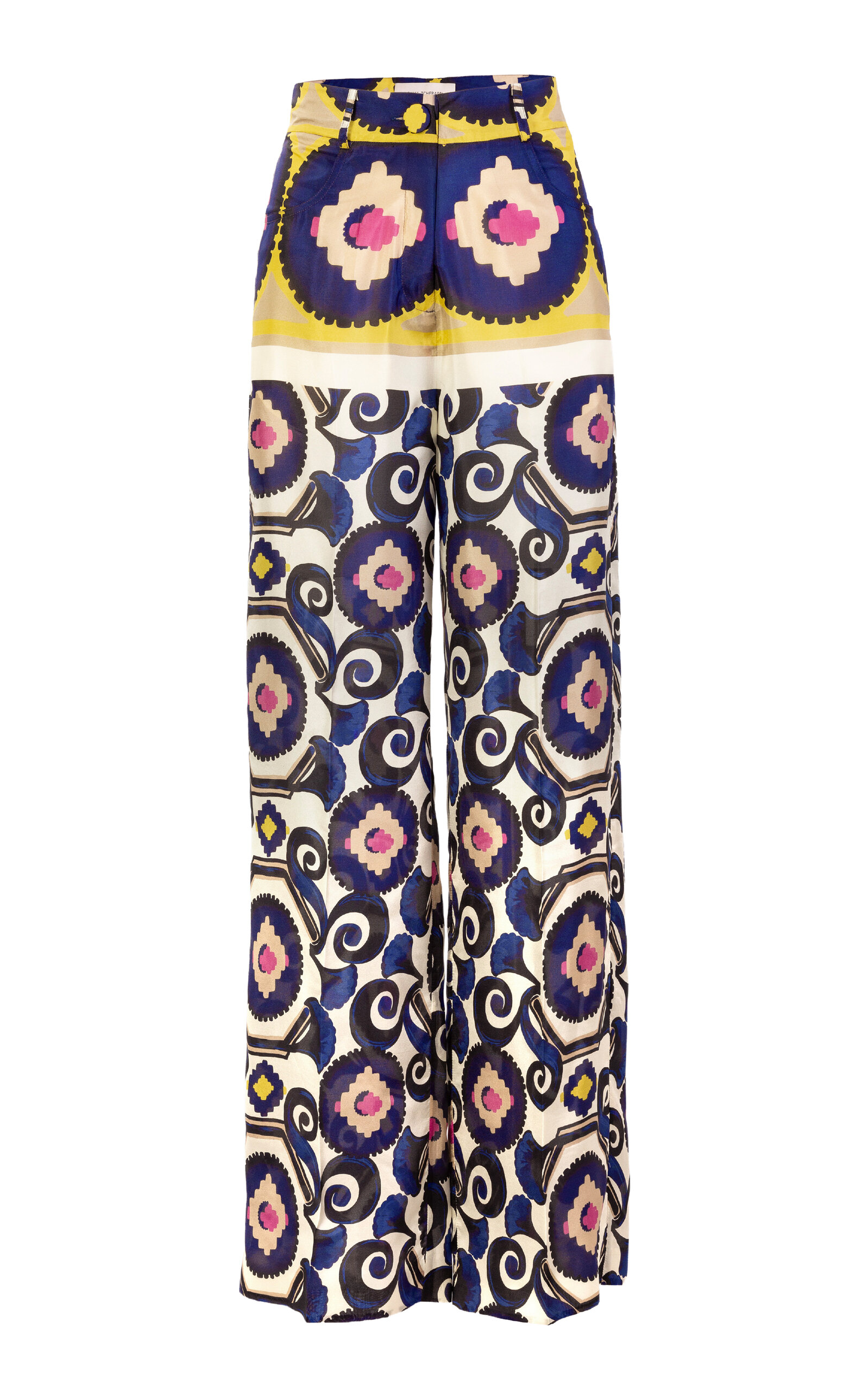 Silvia Tcherassi Emine Silk Wide-Leg Pants - Multi - XS
