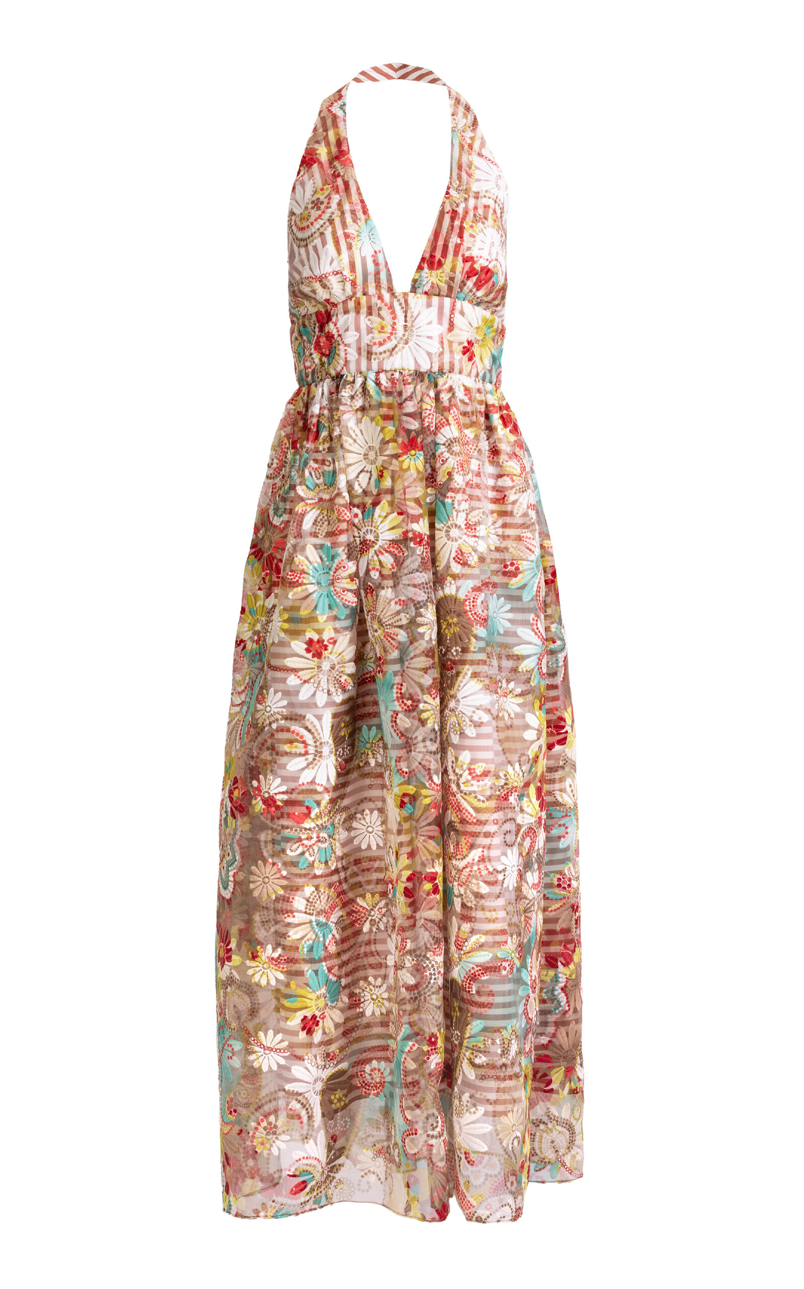 Silvia Tcherassi Kairi Organza Midi Dress In Multi