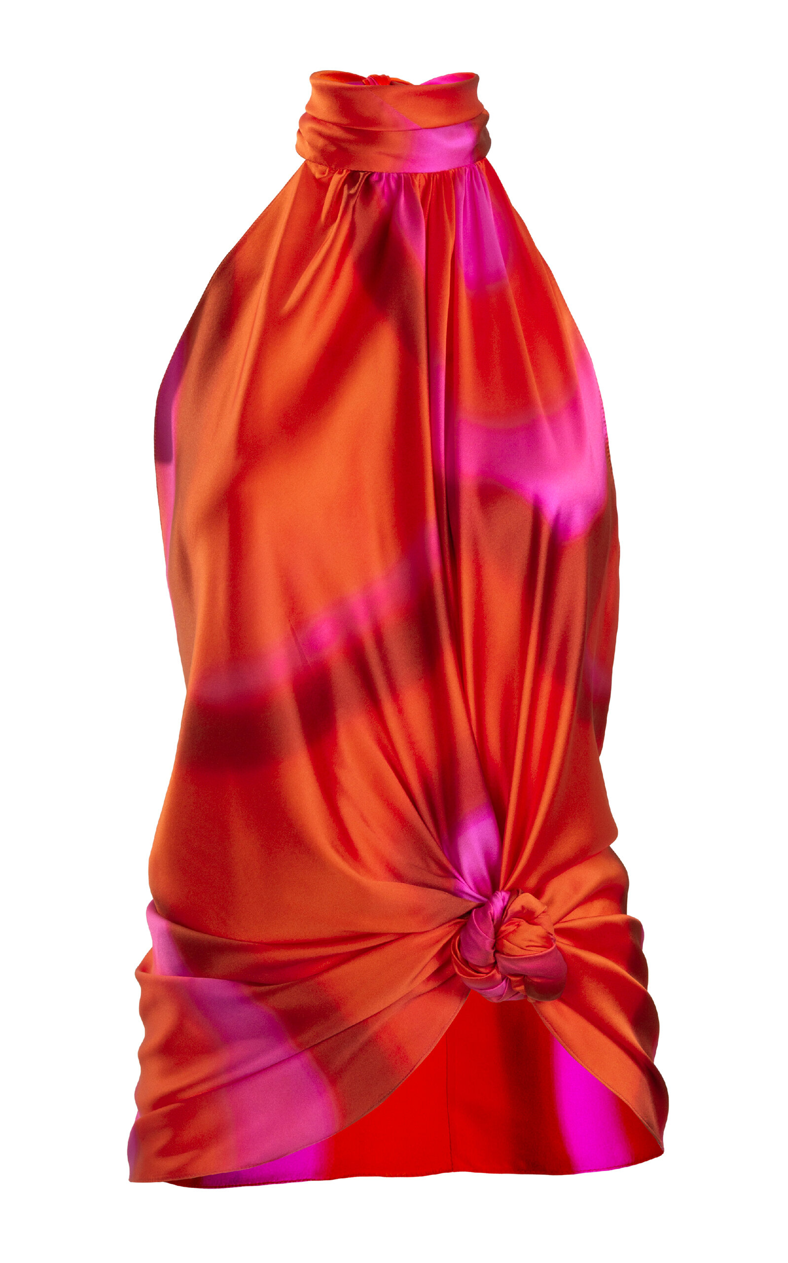 Silvia Tcherassi Dita Stretch-silk Halter Top In Multi