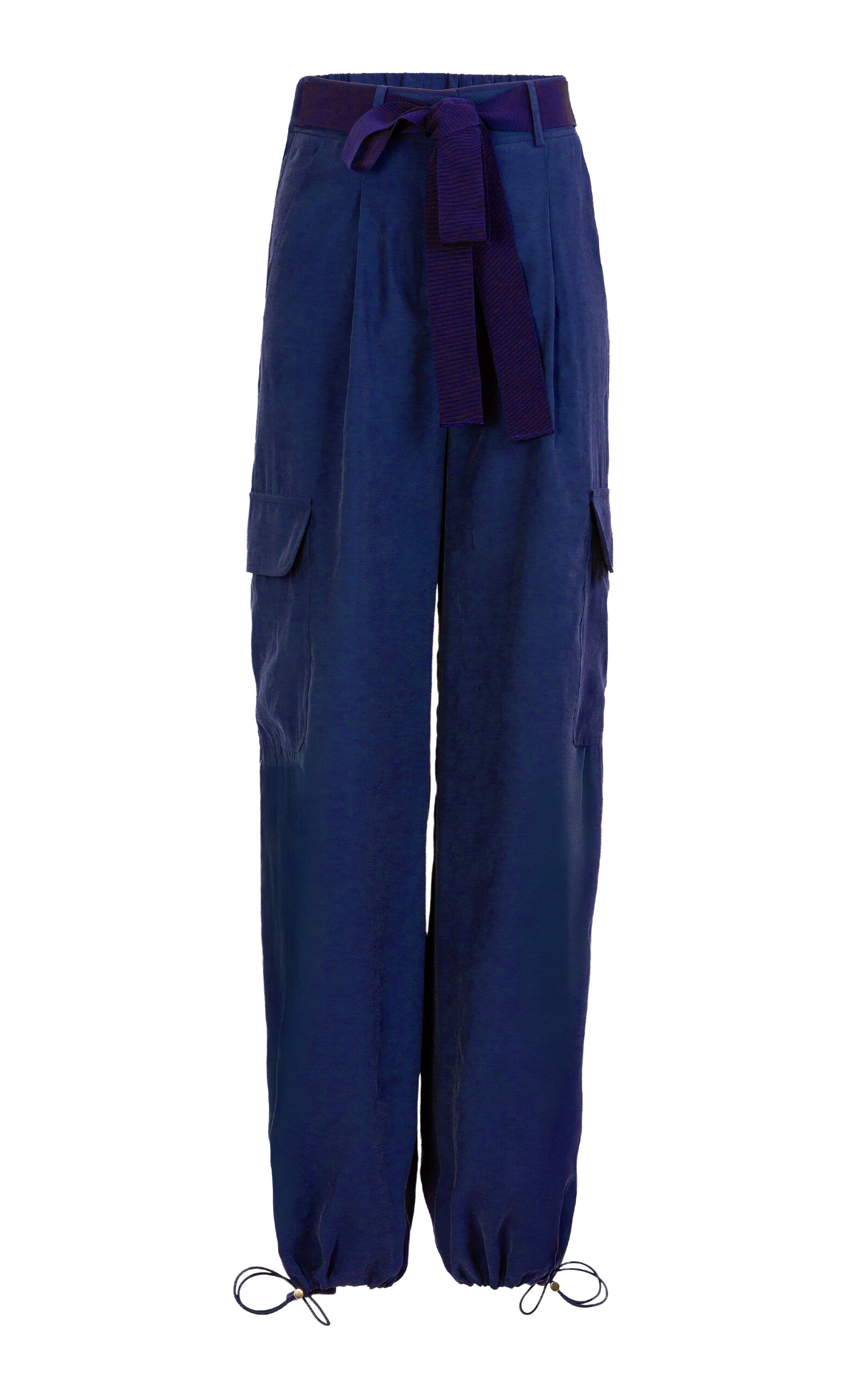 Silvia Tcherassi Darnell Crepe Cargo Pants - Navy - XS