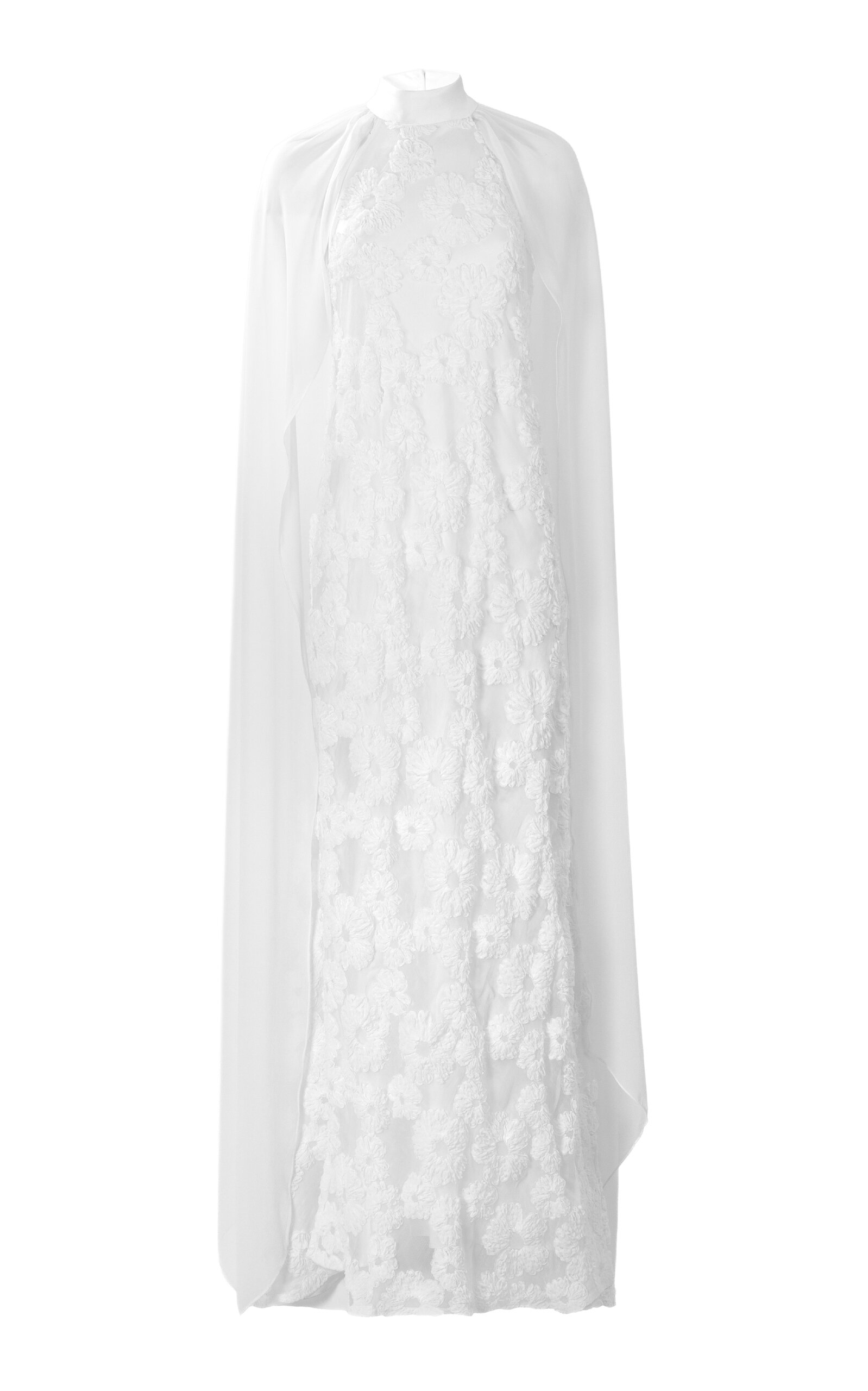 Silvia Tcherassi Sabina Floral-Textured Maxi Dress - White - XS