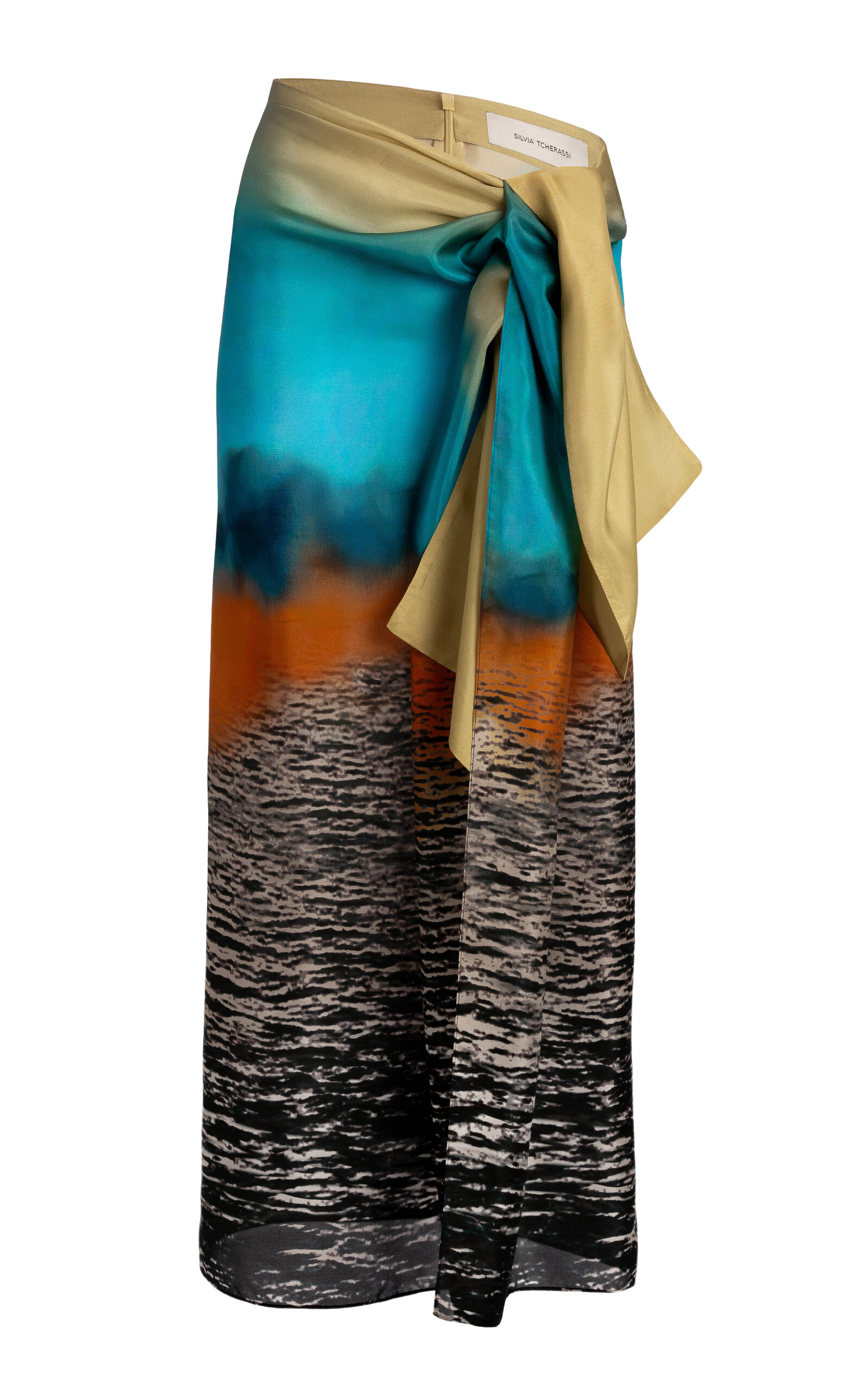 Silvia Tcherassi Viveka Printed Crepe Pareo - Multi