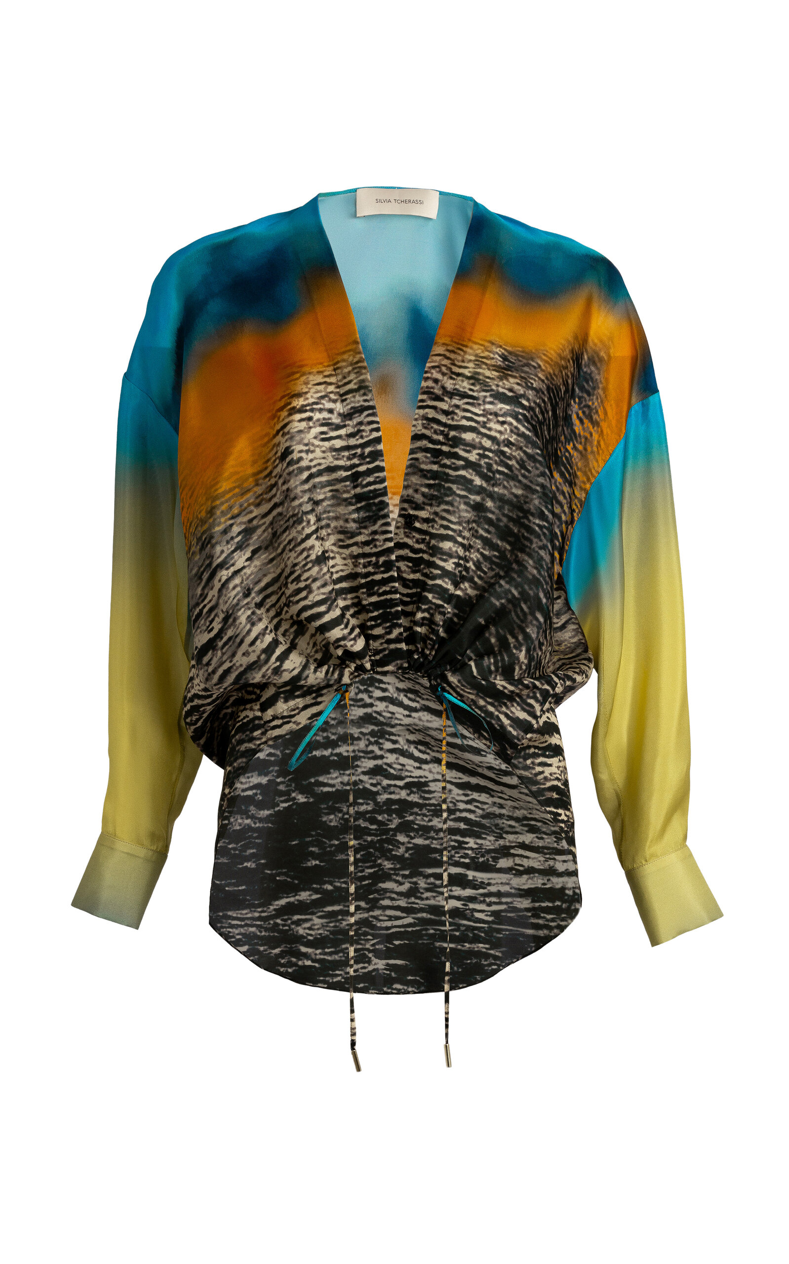 Silvia Tcherassi Merida Corded Crepe Top - Multi