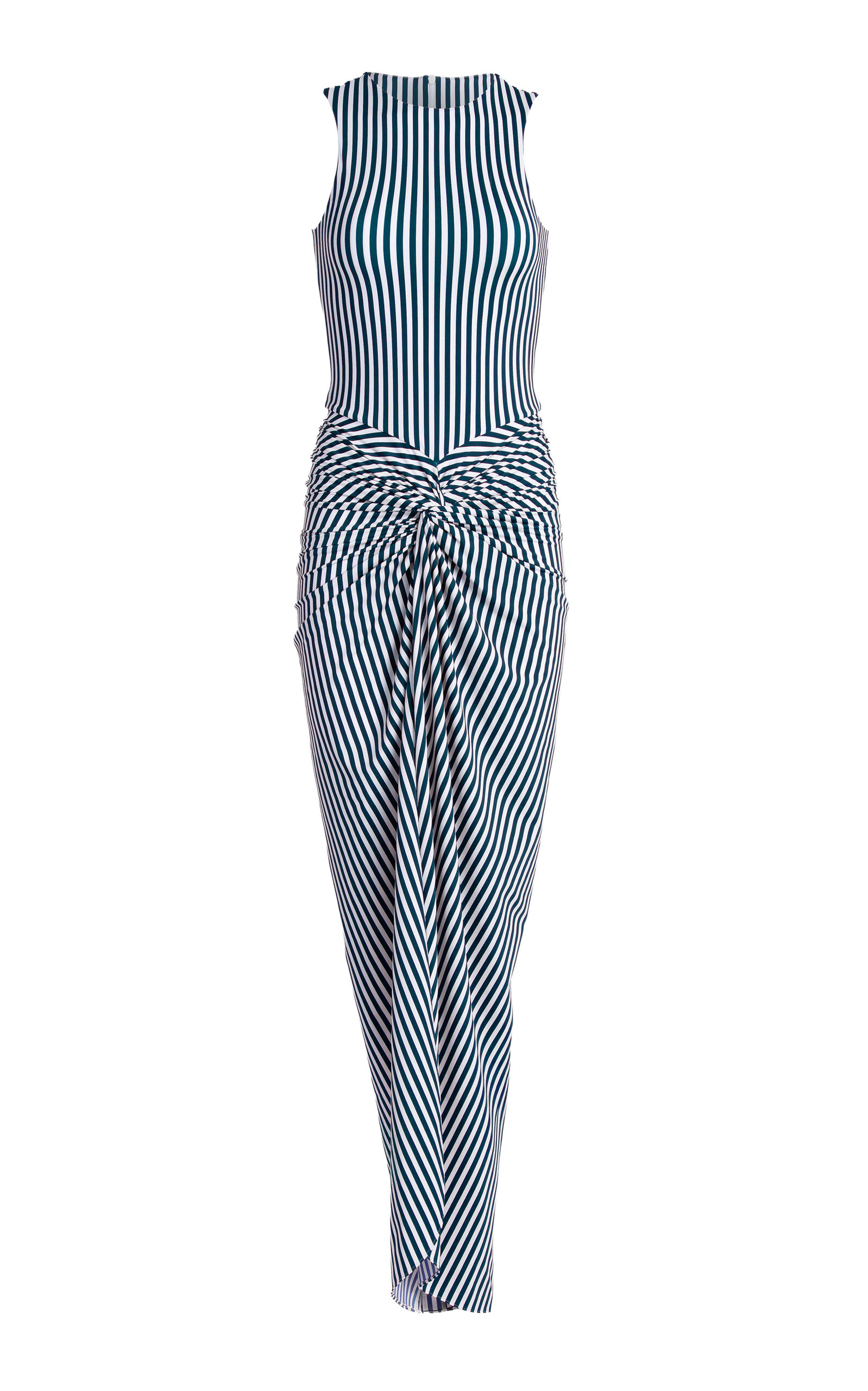 Silvia Tcherassi Leni Gathered Jersey Maxi Dress - Stripe
