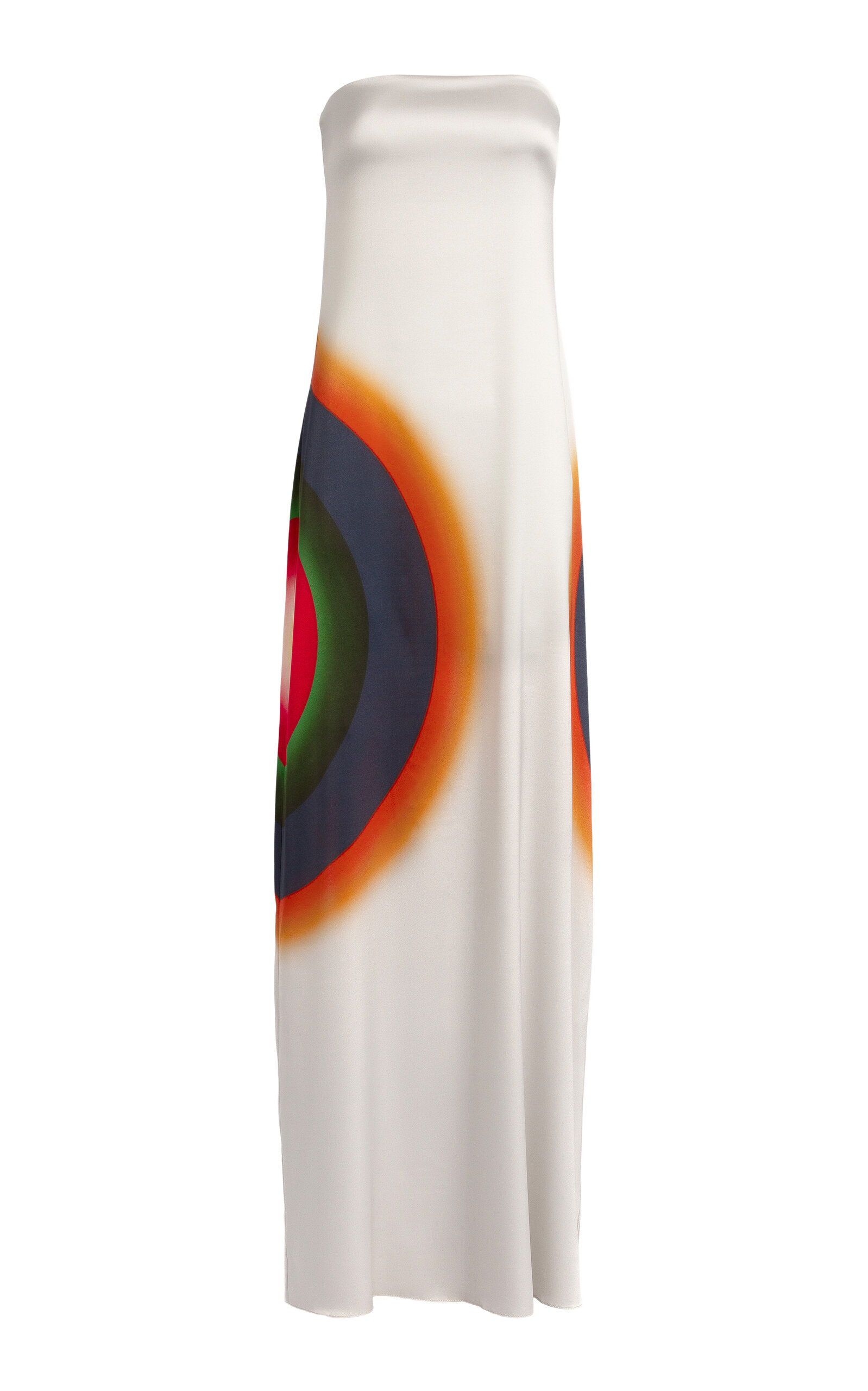 Silvia Tcherassi Bahiana Strapless Silk Maxi Dress - Grey