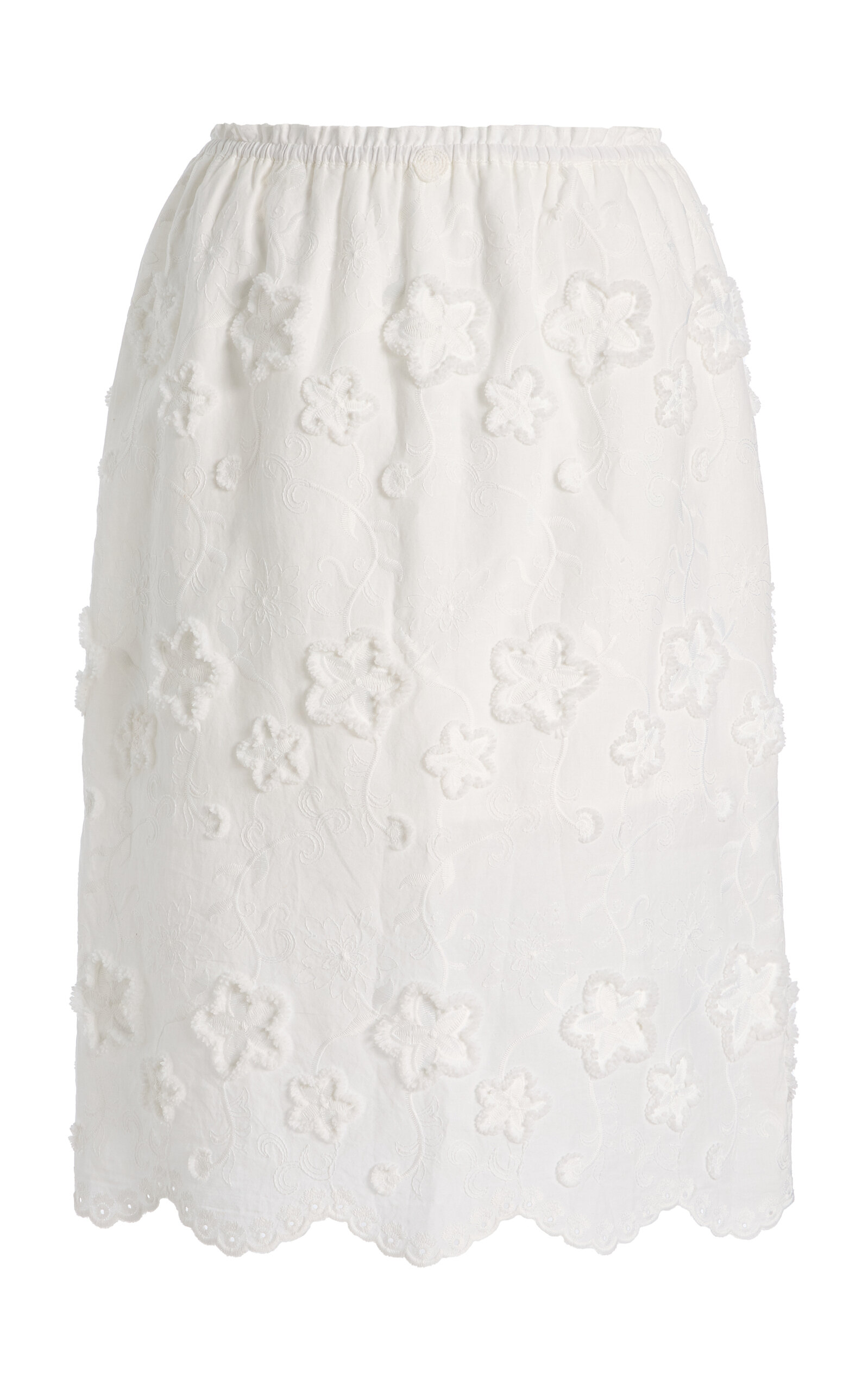 THE GARMENT Fleur Organic Cotton Broderie Slip Skirt