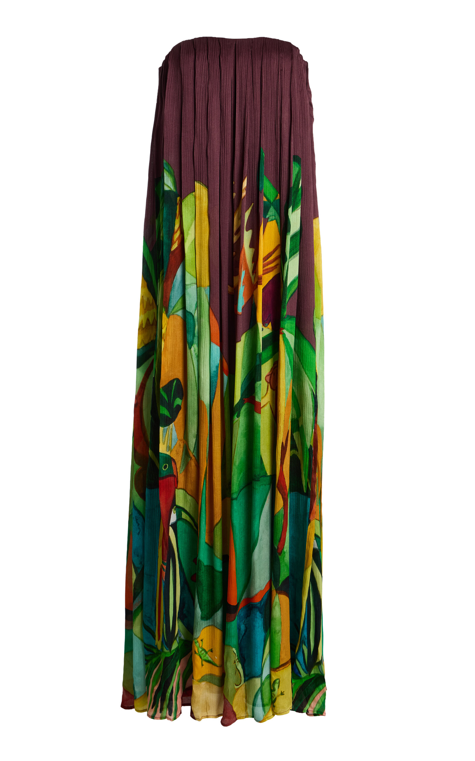 ALÉMAIS Mokshini Crinkled Silk Maxi Dress