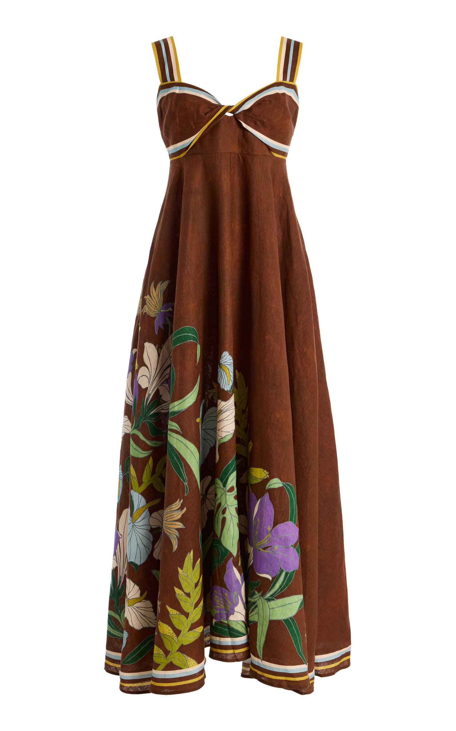 ALÉMAIS Alfie Twisted Linen Maxi Dress