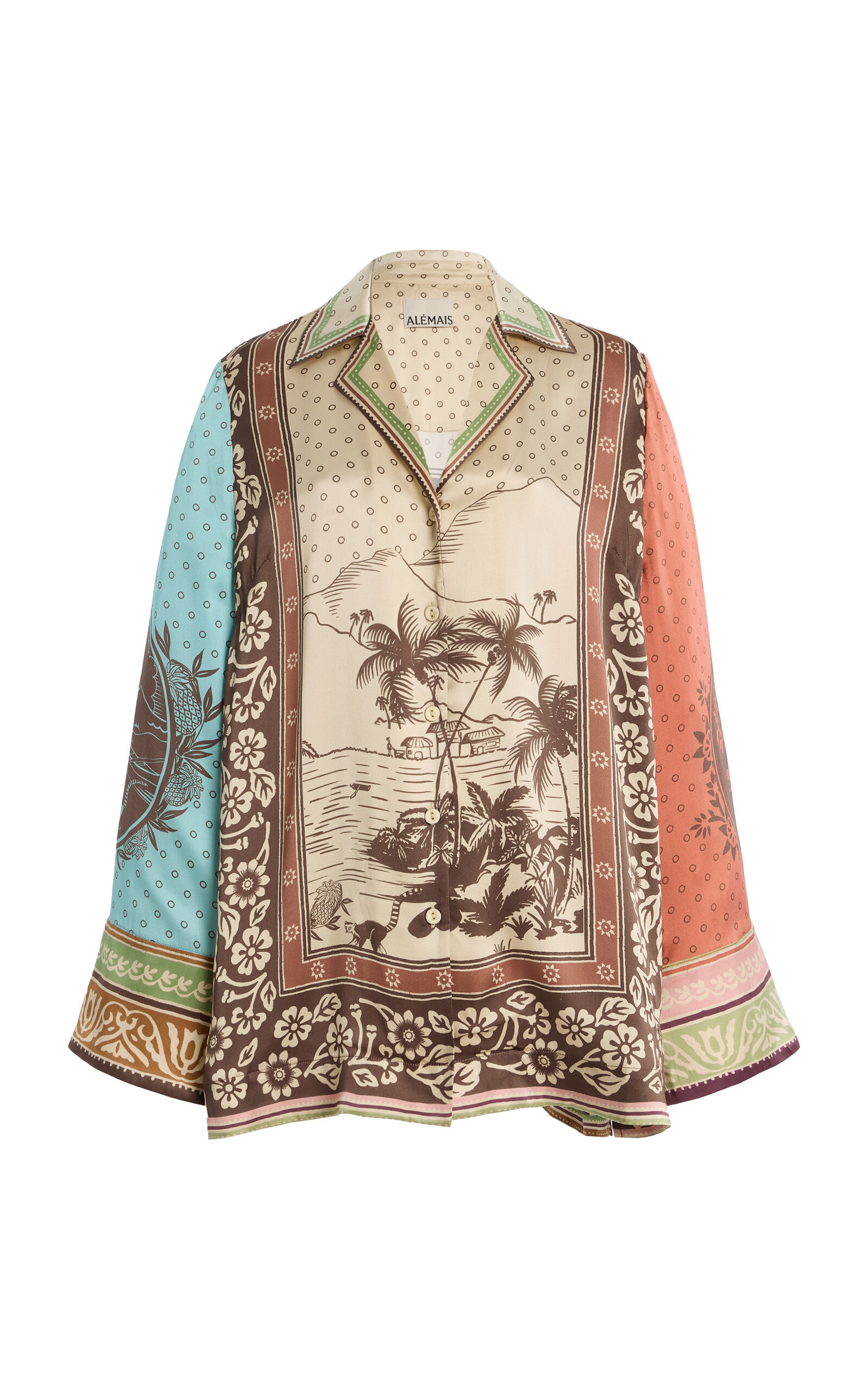 ALÉMAIS Alberta Silk Satin Shirt