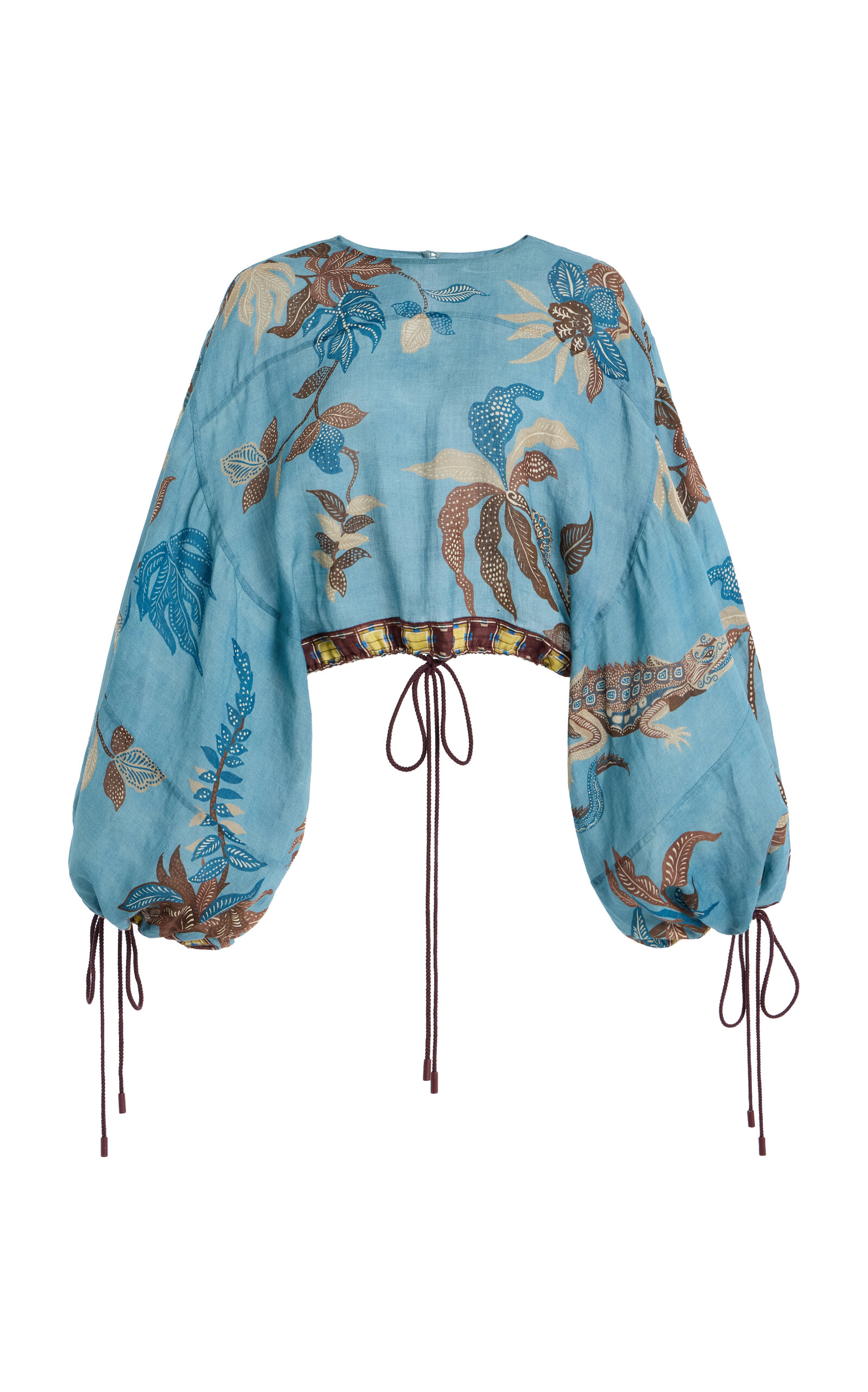 ALÉMAIS Georgie Linen Cropped Top