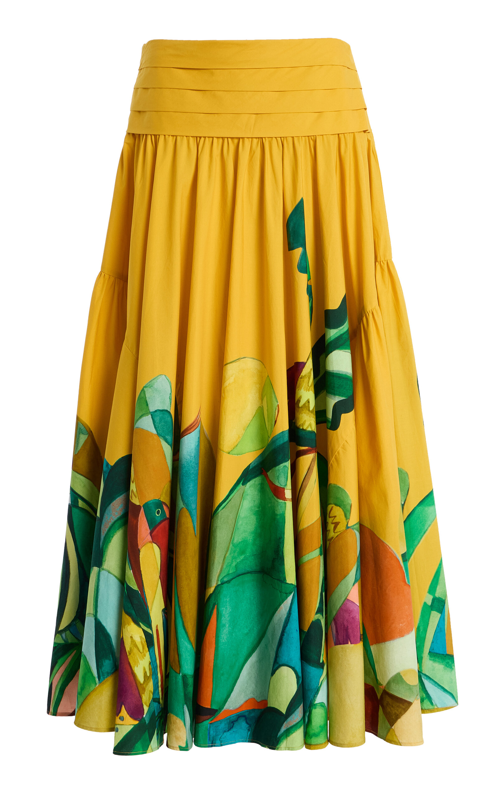 ALÉMAIS Mokshini Printed Organic Cotton Midi Skirt