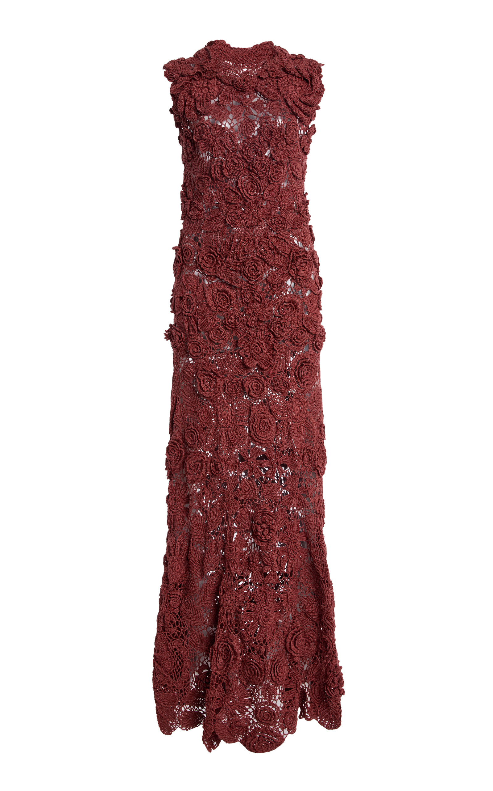 Ulla Johnson Anita Crocheted Cotton Silk Maxi Dress