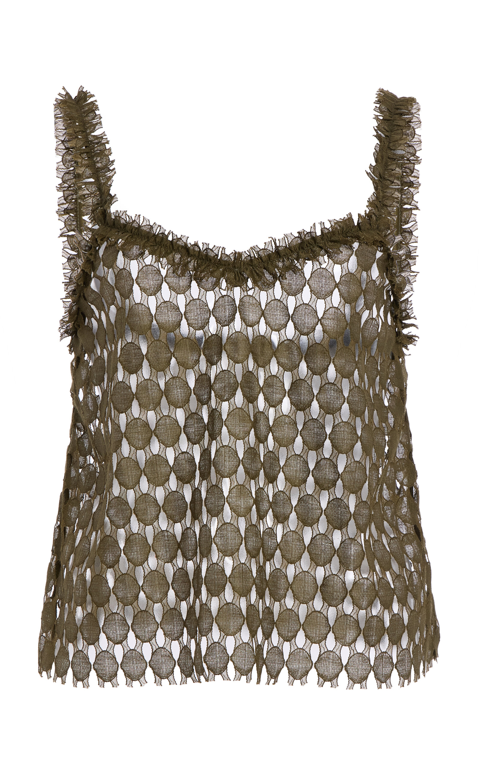 Ulla Johnson Francoise Lace Cotton-Blend Top - Olive