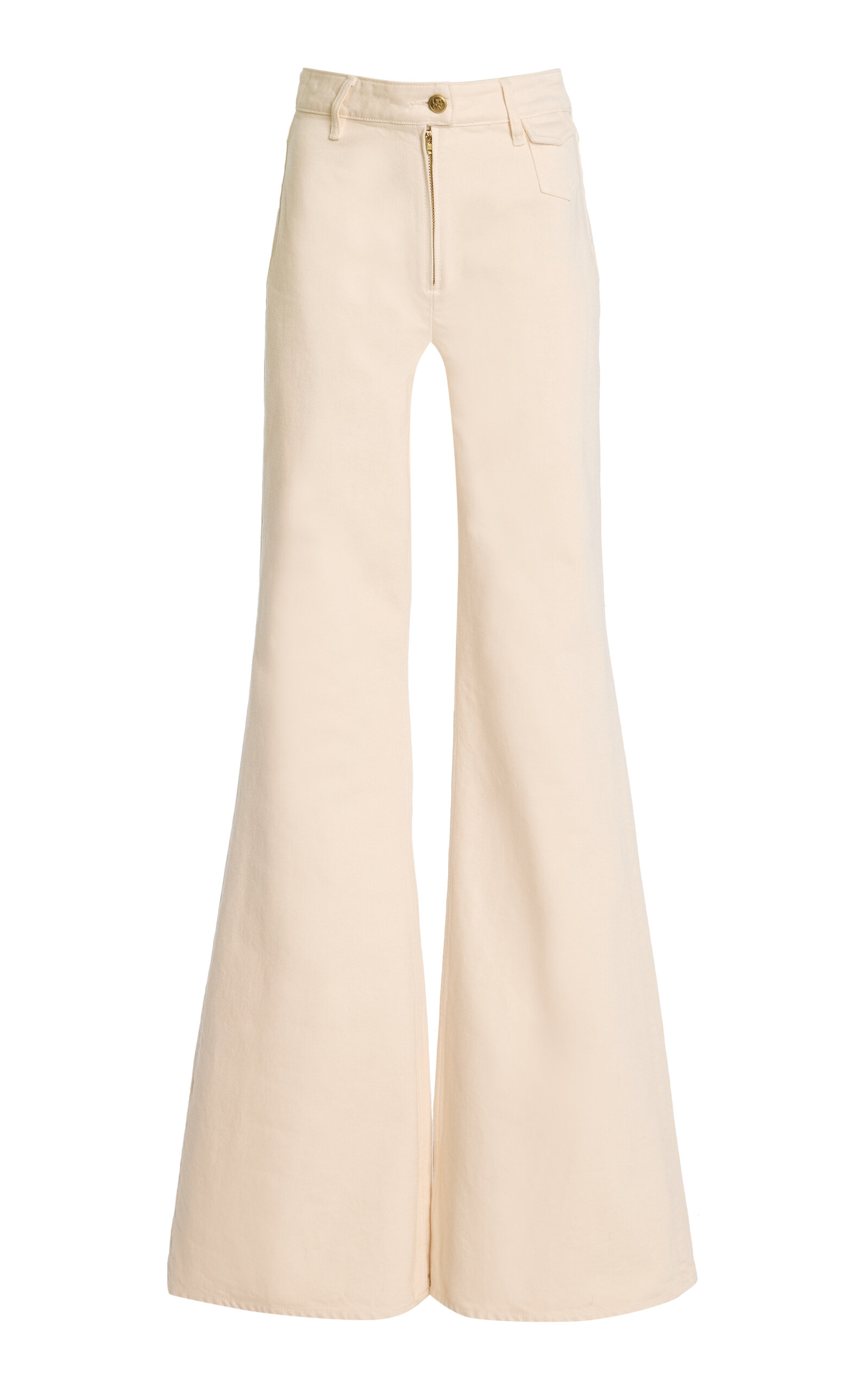 Ulla Johnson Zephyr High-rise Denim Flared Jeans In White