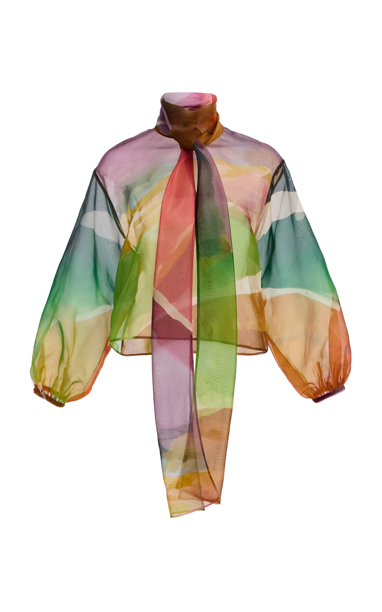Ulla Johnson Anisa Printed Silk Blouse In Multi