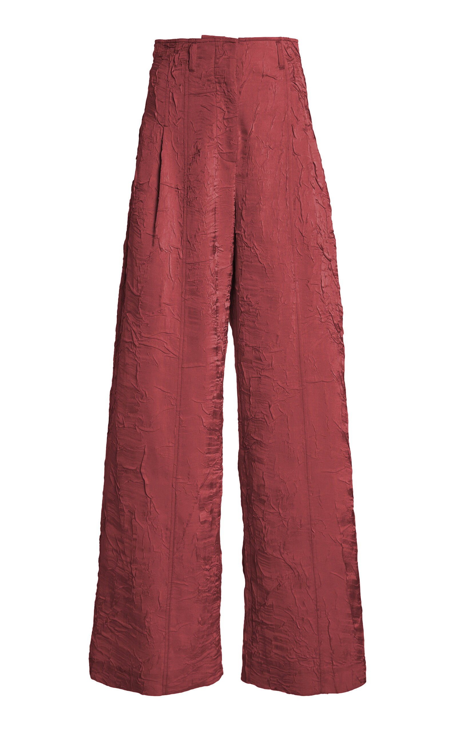 Ulla Johnson Carine Mid-rise Wide-leg Pants In Burgundy