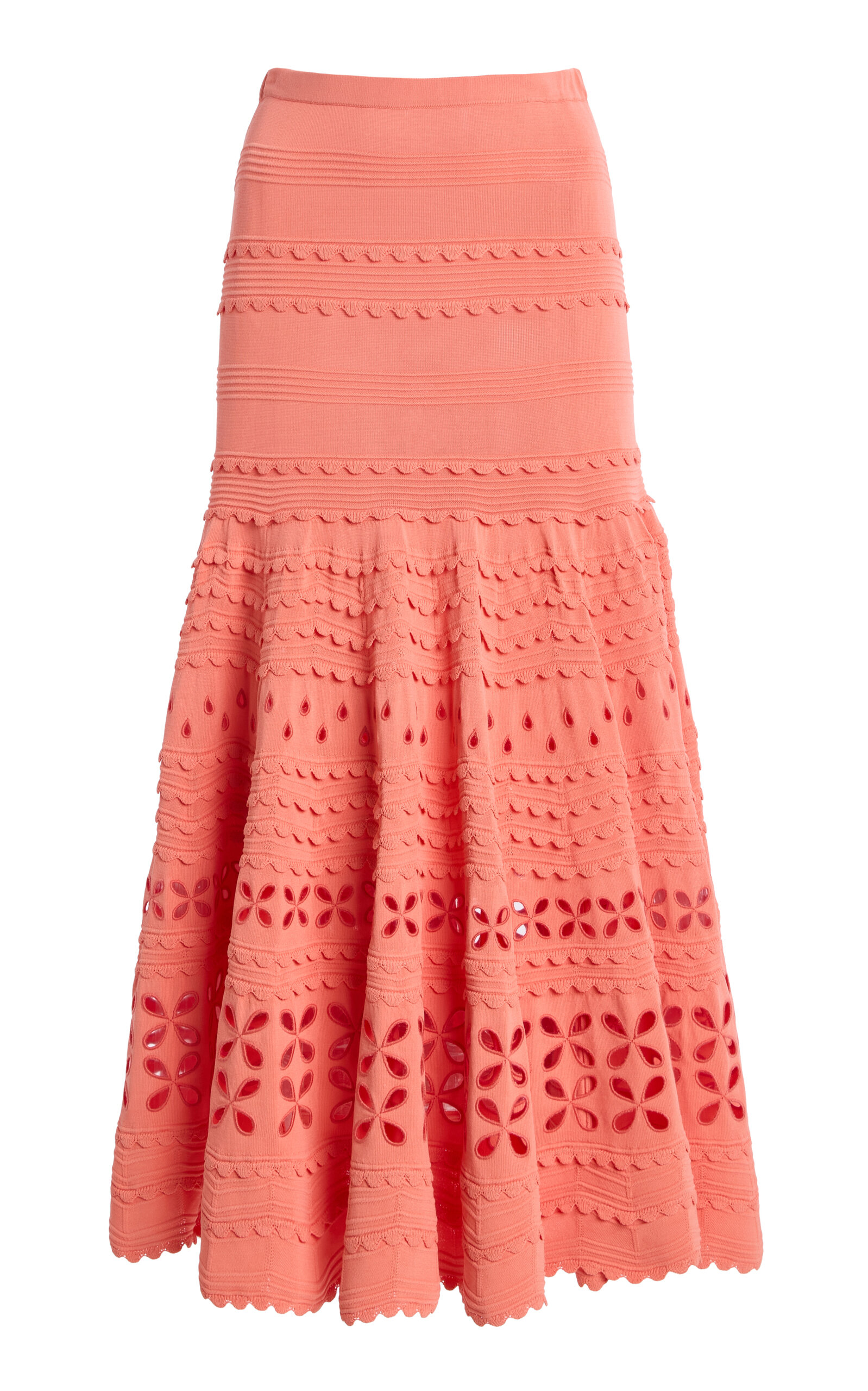 Ulla Johnson Annisa Cutout Midi Skirt - Coral
