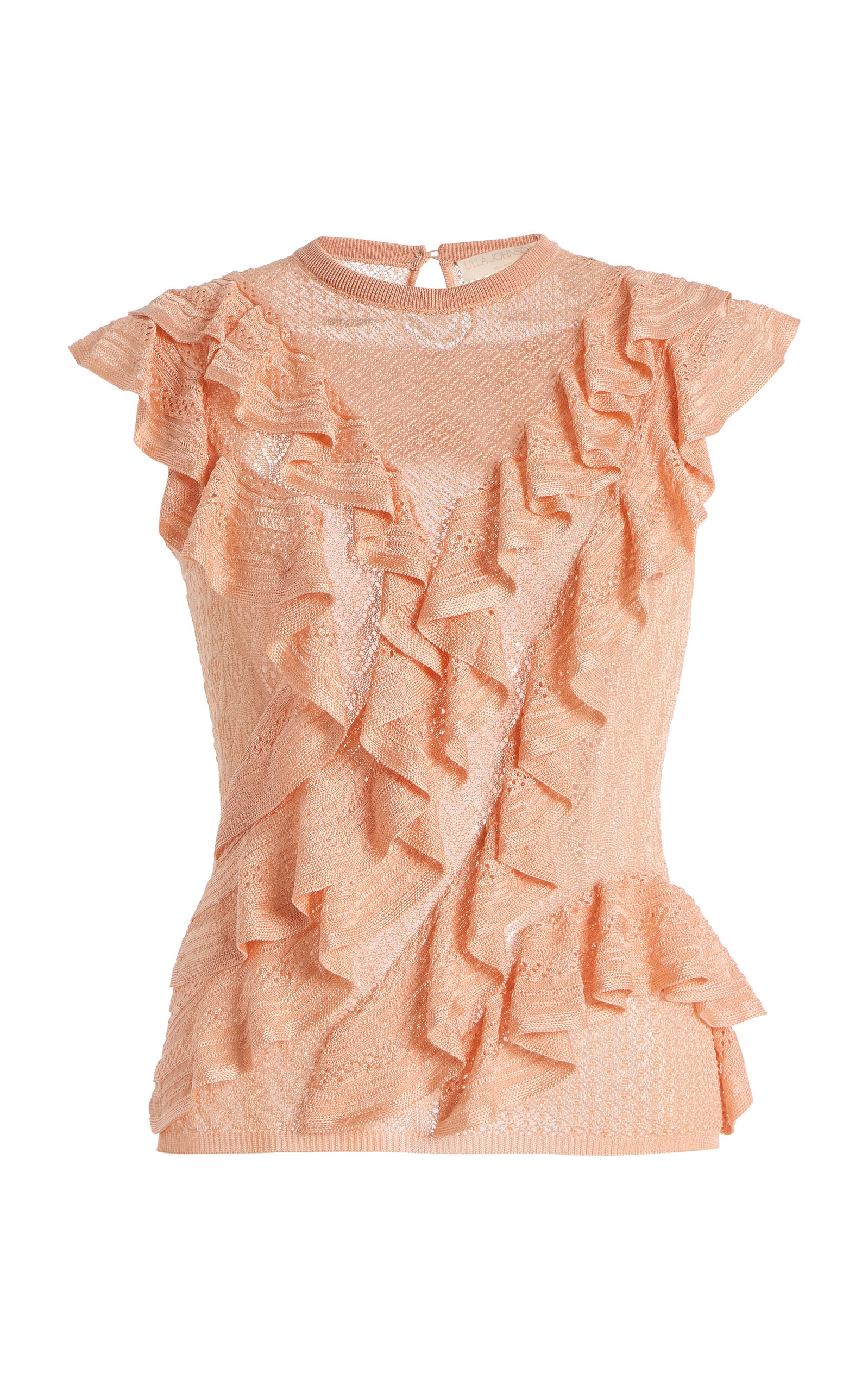 Ulla Johnson Angelica Pointelle Knit Top - Light Pink