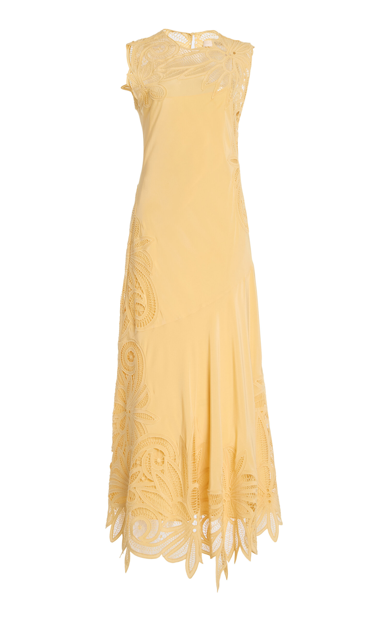 Ulla Johnson Idra Embroidered Silk Crepe De Chine Maxi Dress