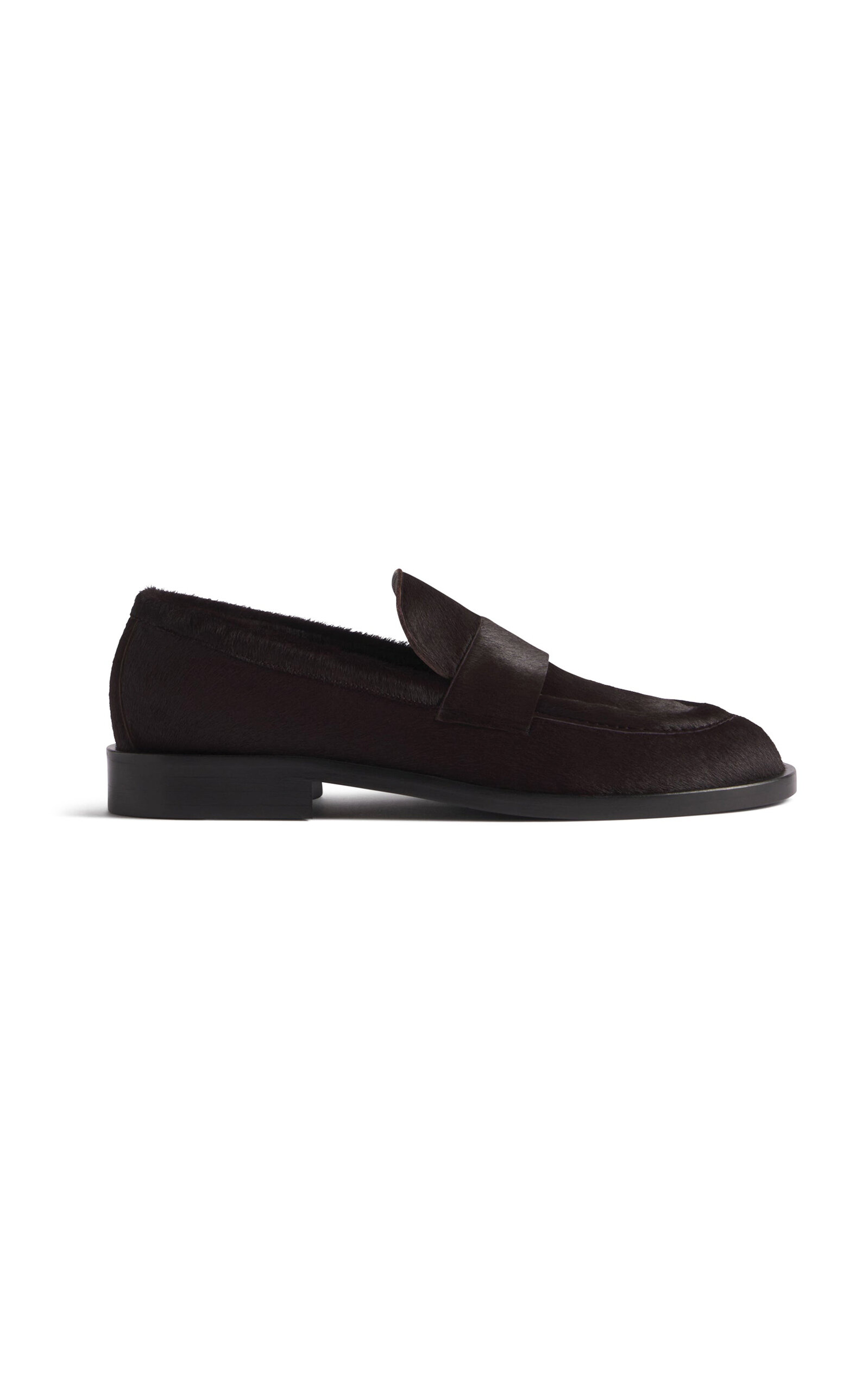 Co Calf Hair Loafers In Animal Print