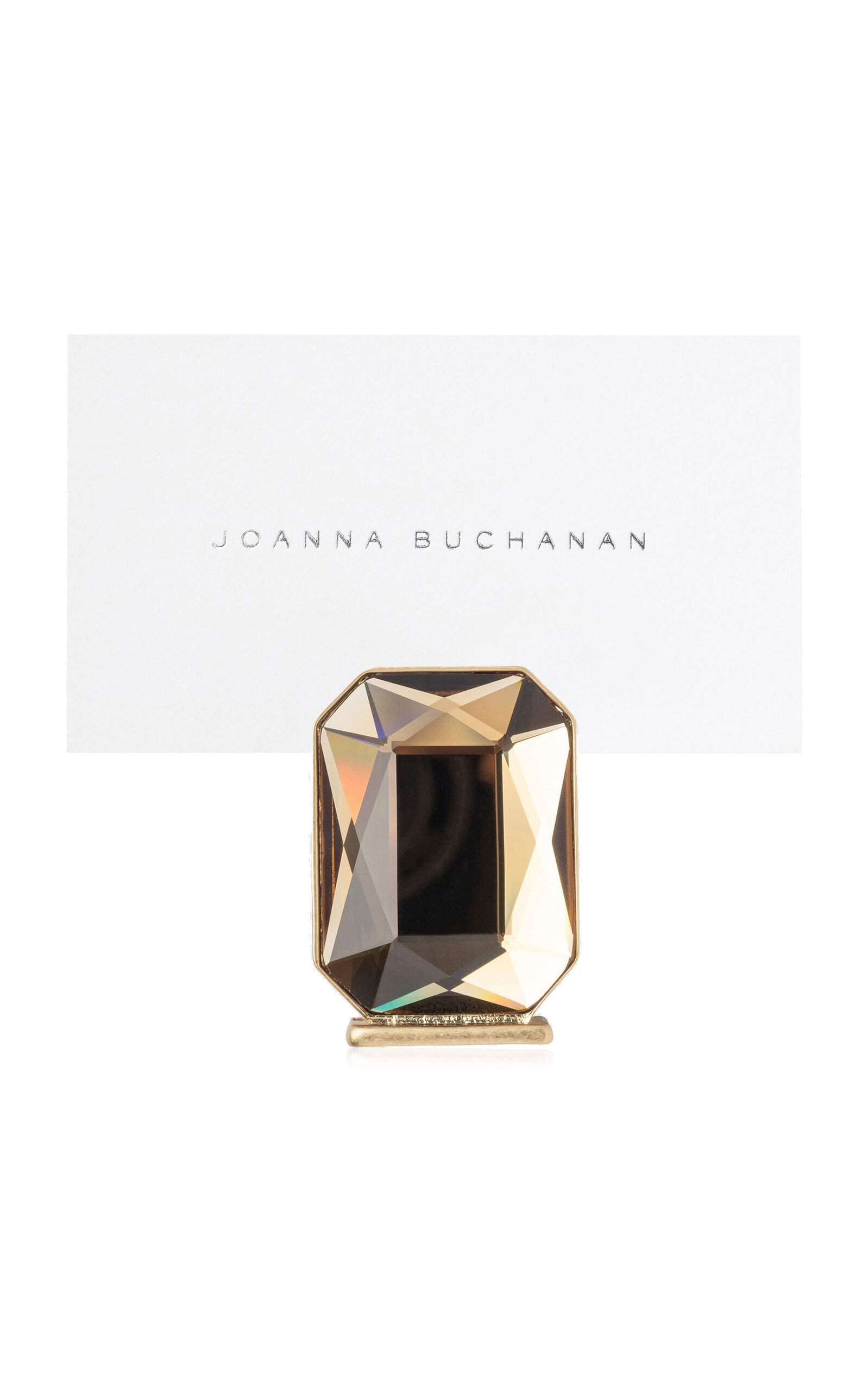 Joanna Buchanan Set Of Two Single Gem Placecard Holder - Gold