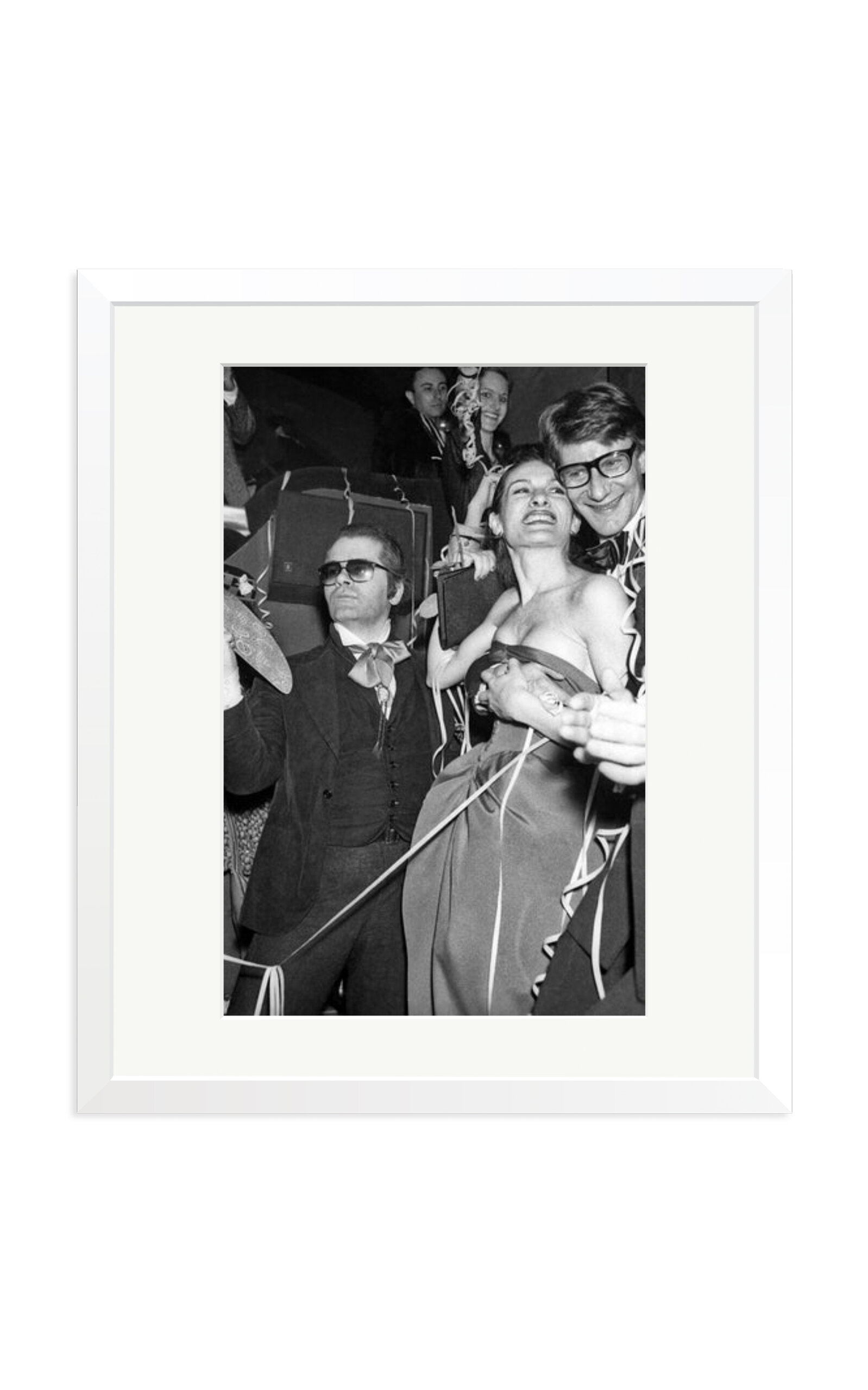 Sonic Editions Karl Lagerfeld and Yves Saint Laurent Framed Photography Print - Multi