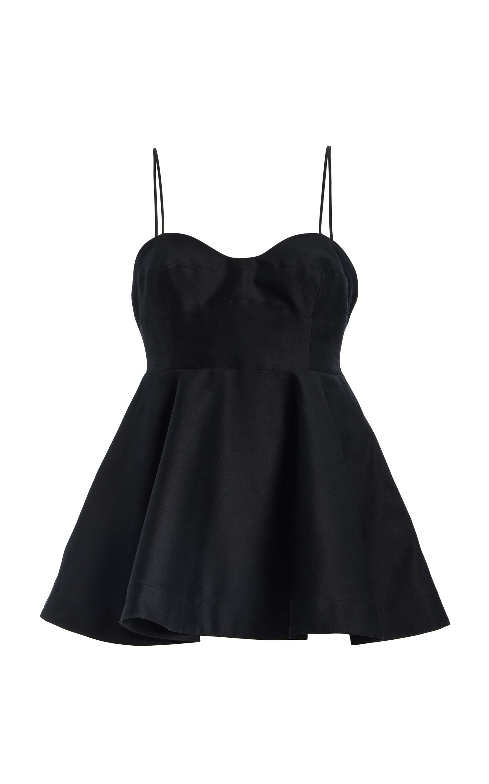 Róhe Wool-Silk Bustier Peplum Top