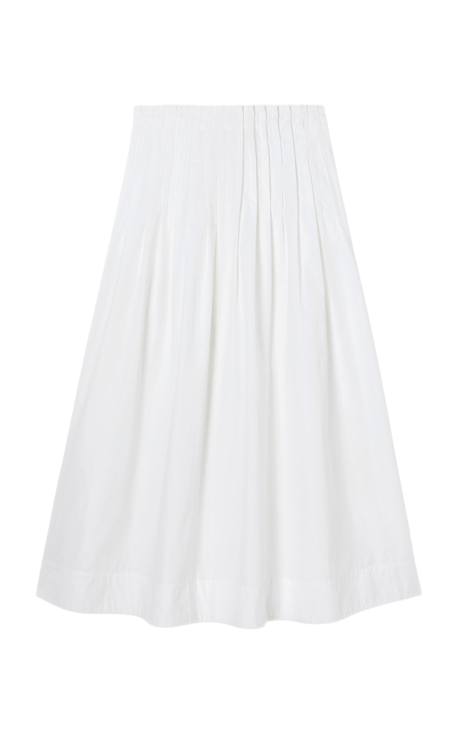 Róhe Pleated Cotton-Poplin Maxi Skirt - Moda Operandi