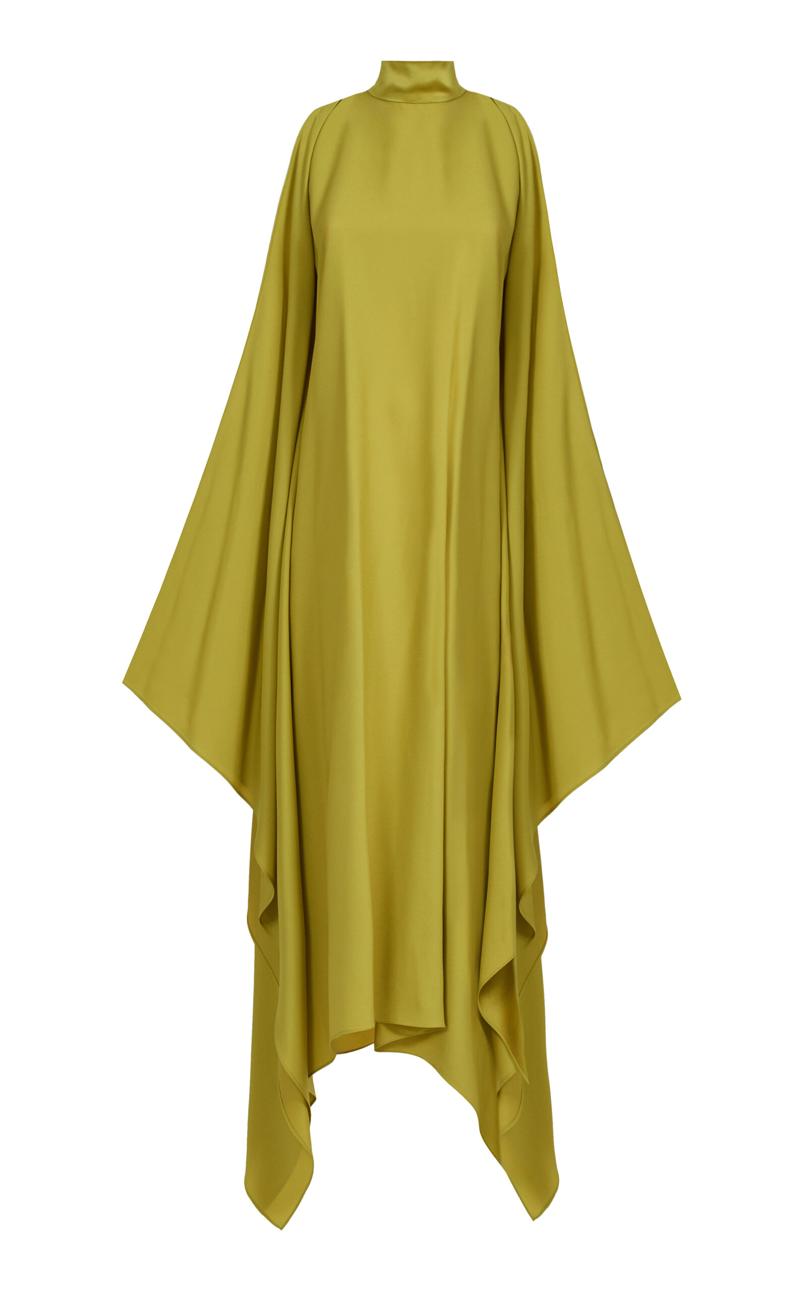 Taller Marmo Aga Cold Shoulder Satin Kaftan - Gold - OS