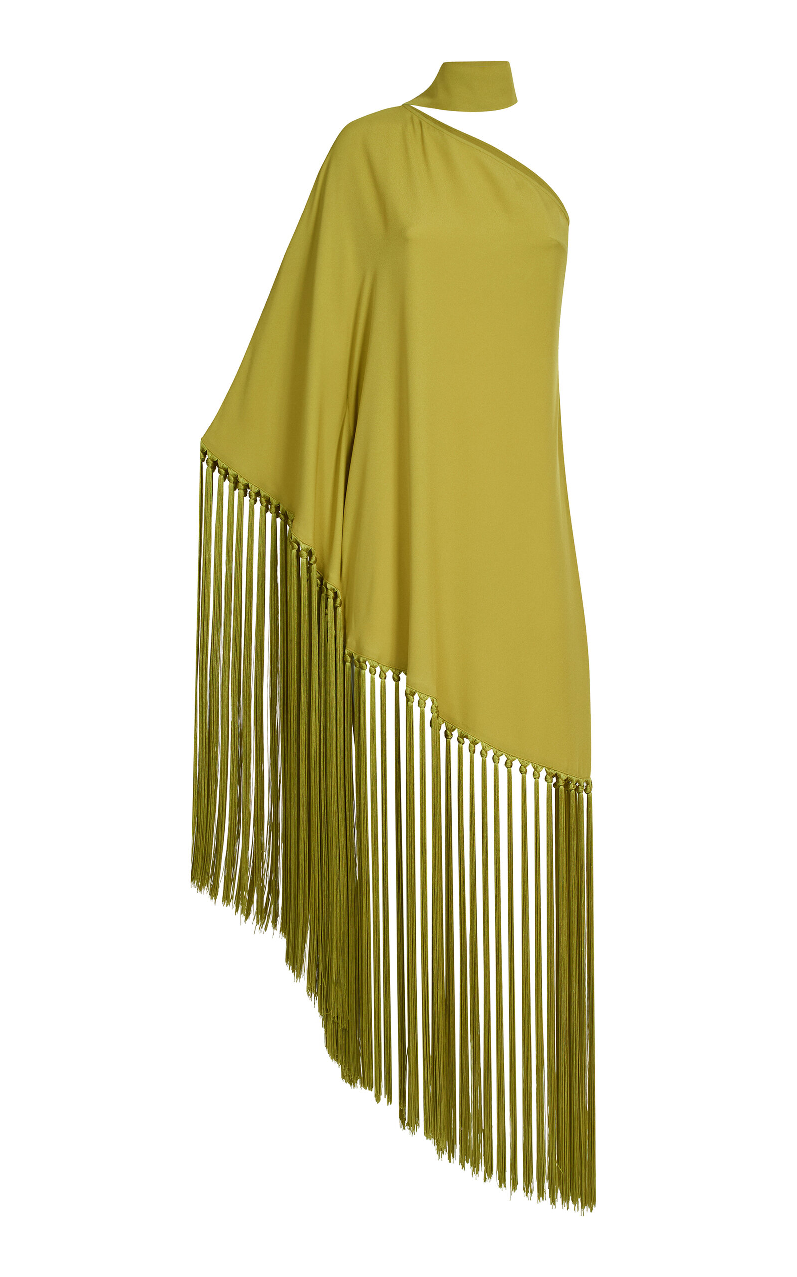 Taller Marmo Sza Sza Tassel Fringe Satin Dress - Gold