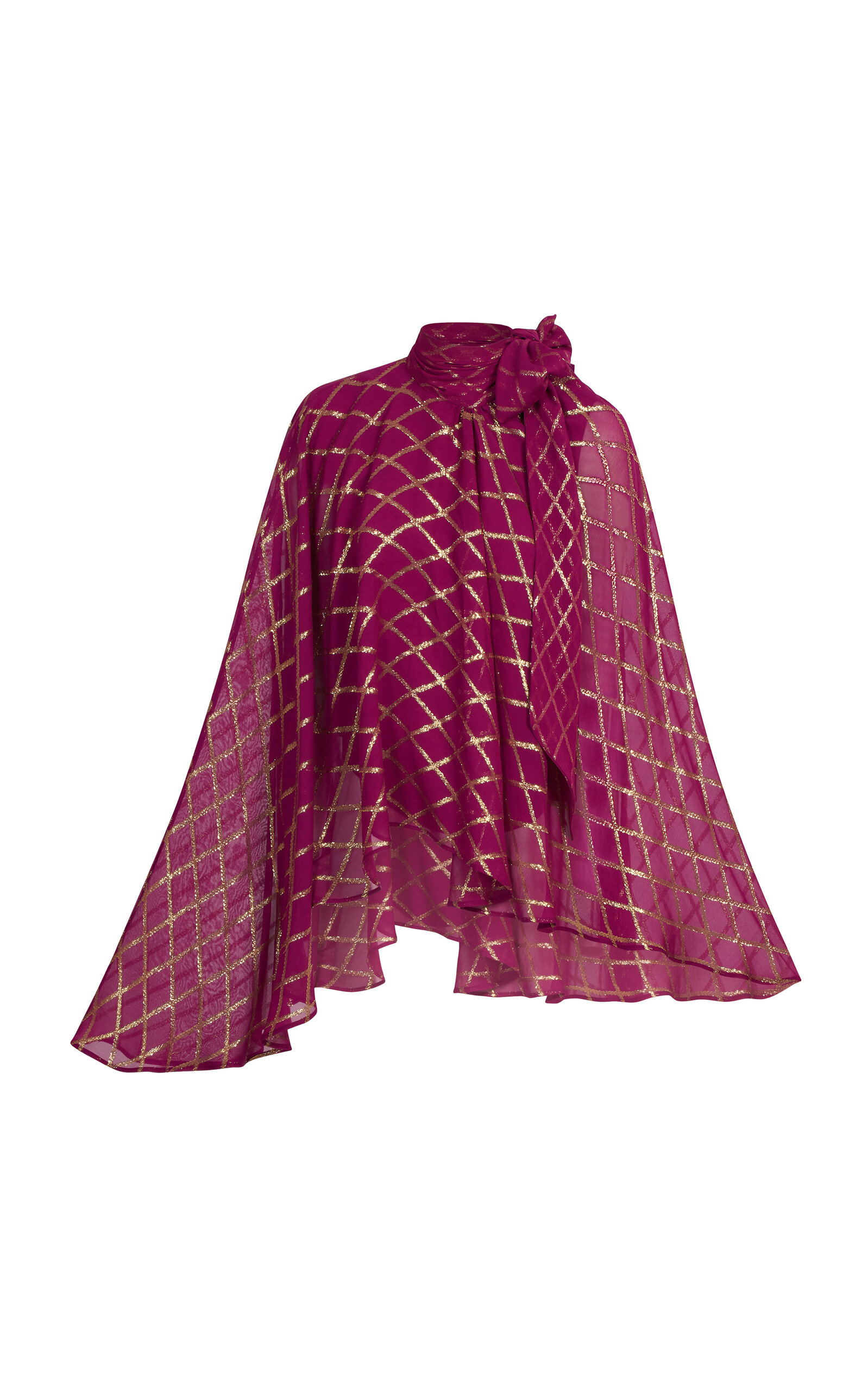 Taller Marmo Stevie Geometric Print Silk-blend Blouse In Pink