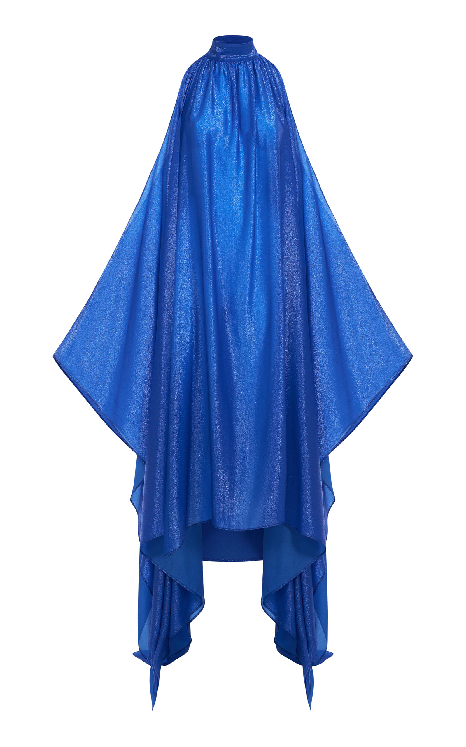 Taller Marmo Vanderbilt Metallic Silk-blend Kaftan In Blue