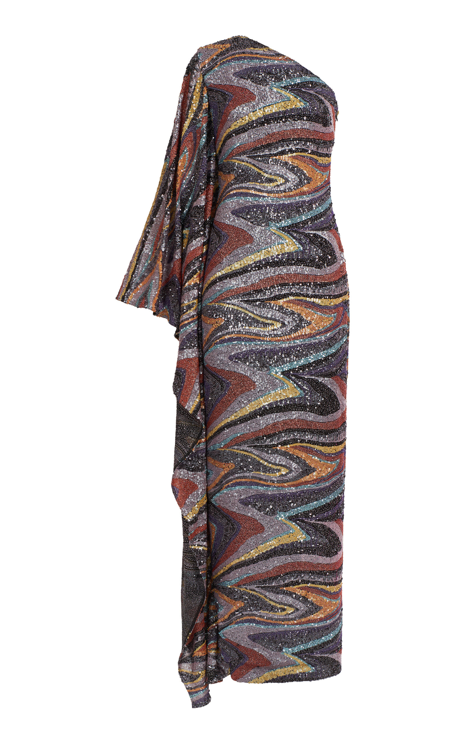 Taller Marmo Jasmine Sequined Gown In Multi