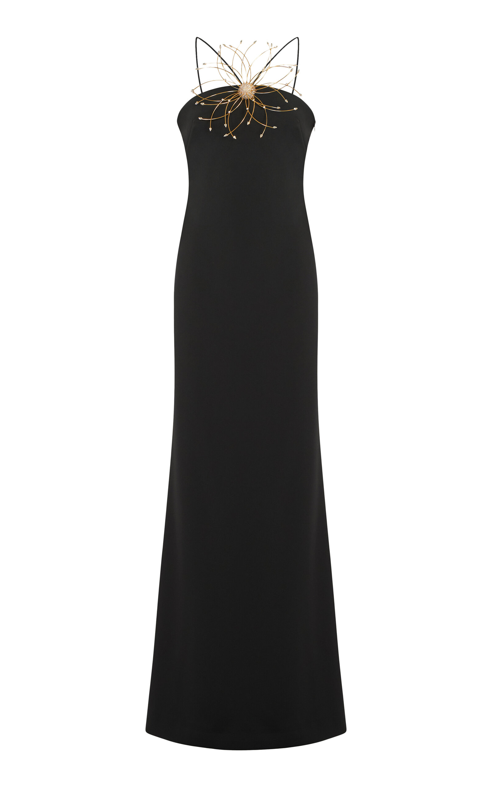 Taller Marmo Jacqueline Flower Embellished Dress - Black