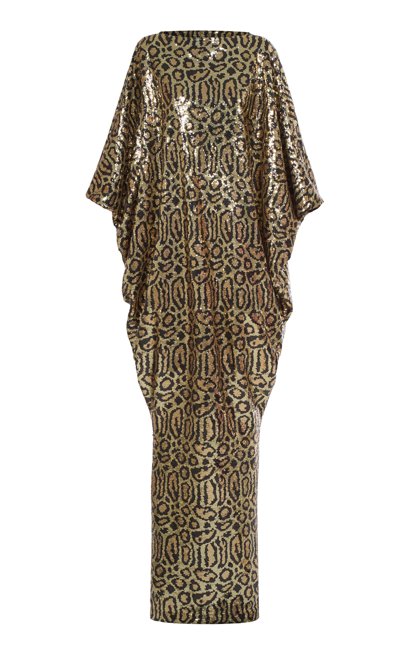 Taller Marmo Truman Metallic Animal Print Kaftan In Animal Print