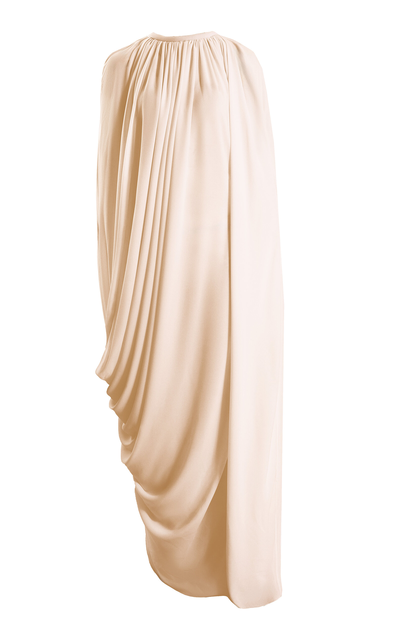Yassmin Saleh Resonance Silk Gown In Neutral