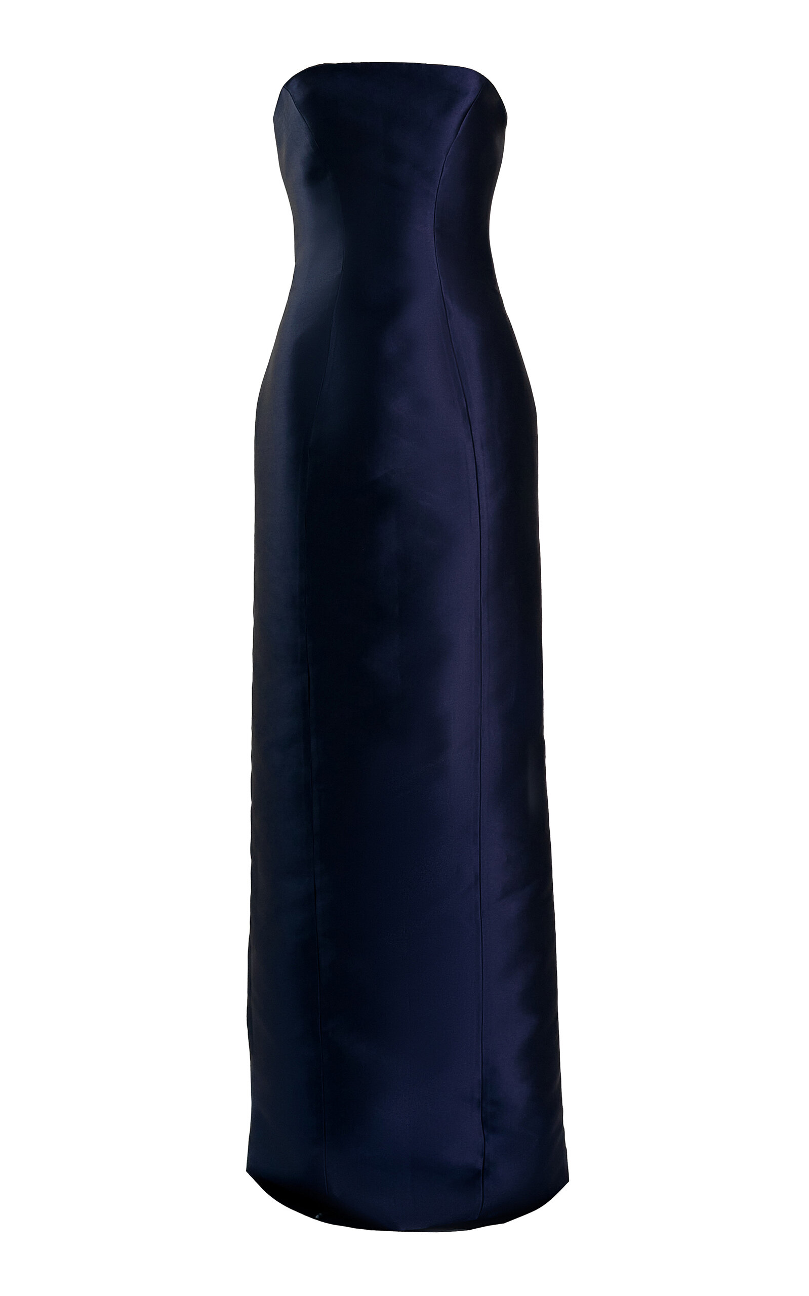 Yassmin Saleh Imprint Silk-Blend Gown - Blue