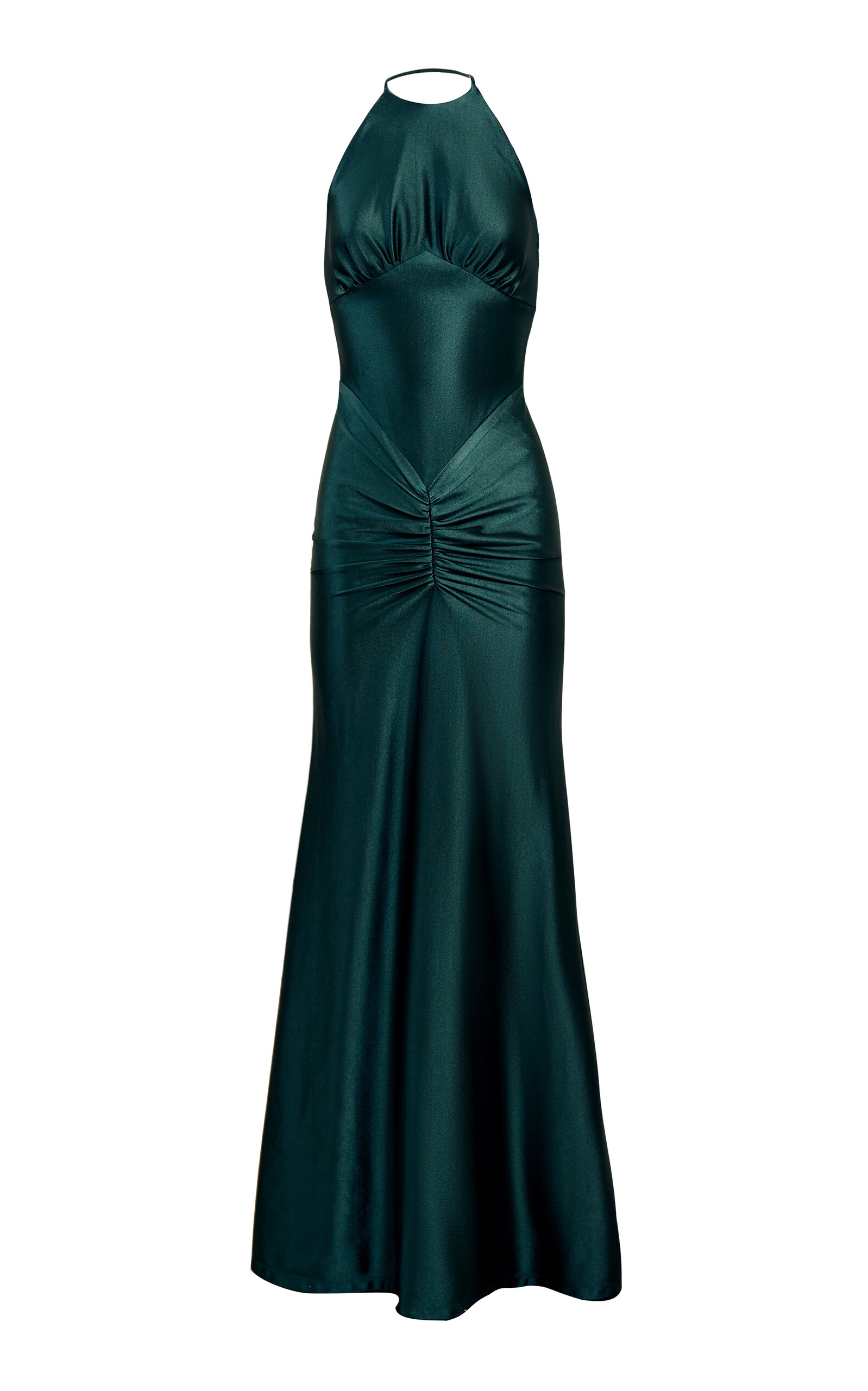 Yassmin Saleh Embrace Ruched Mermaid Gown - Blue