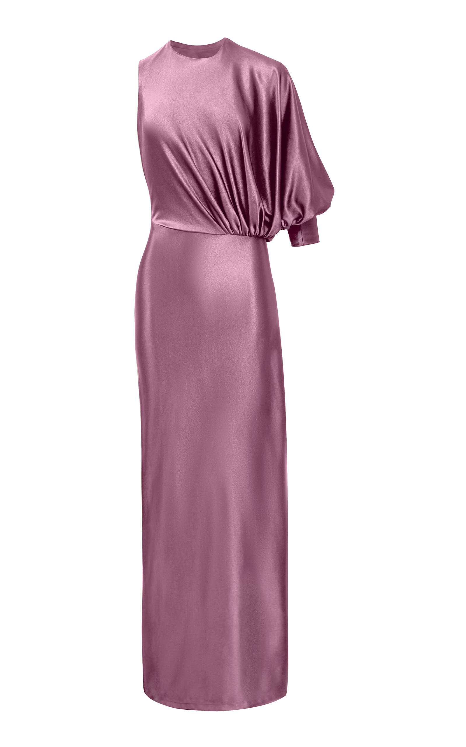 Yassmin Saleh Linger Draped Maxi Gown - Pink