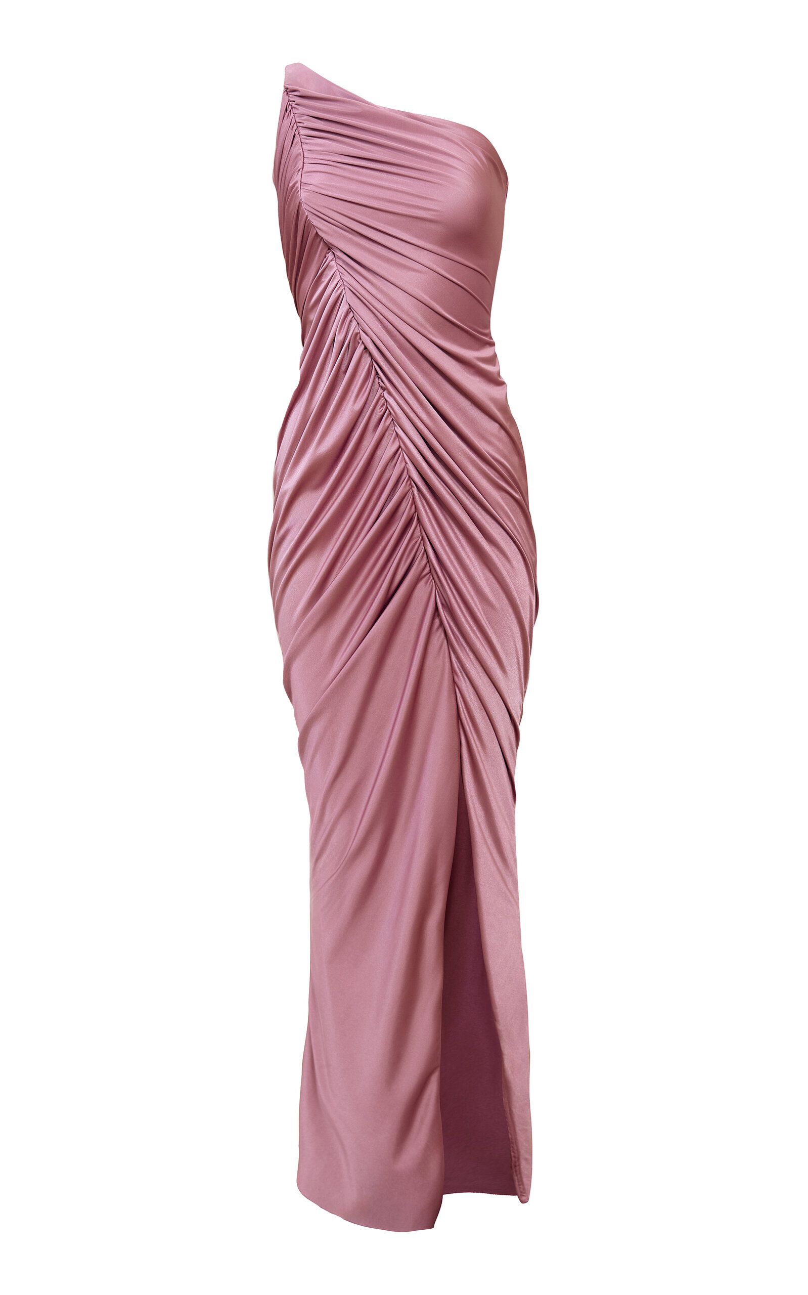 Yassmin Saleh Vestige Ruched Satin Gown - Pink
